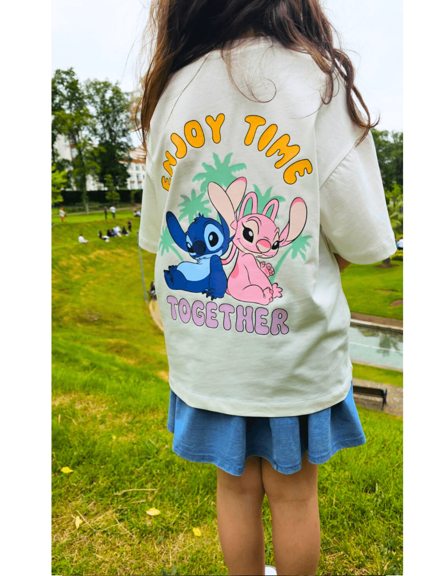 Stitch & Angel Pamuklu Tişört