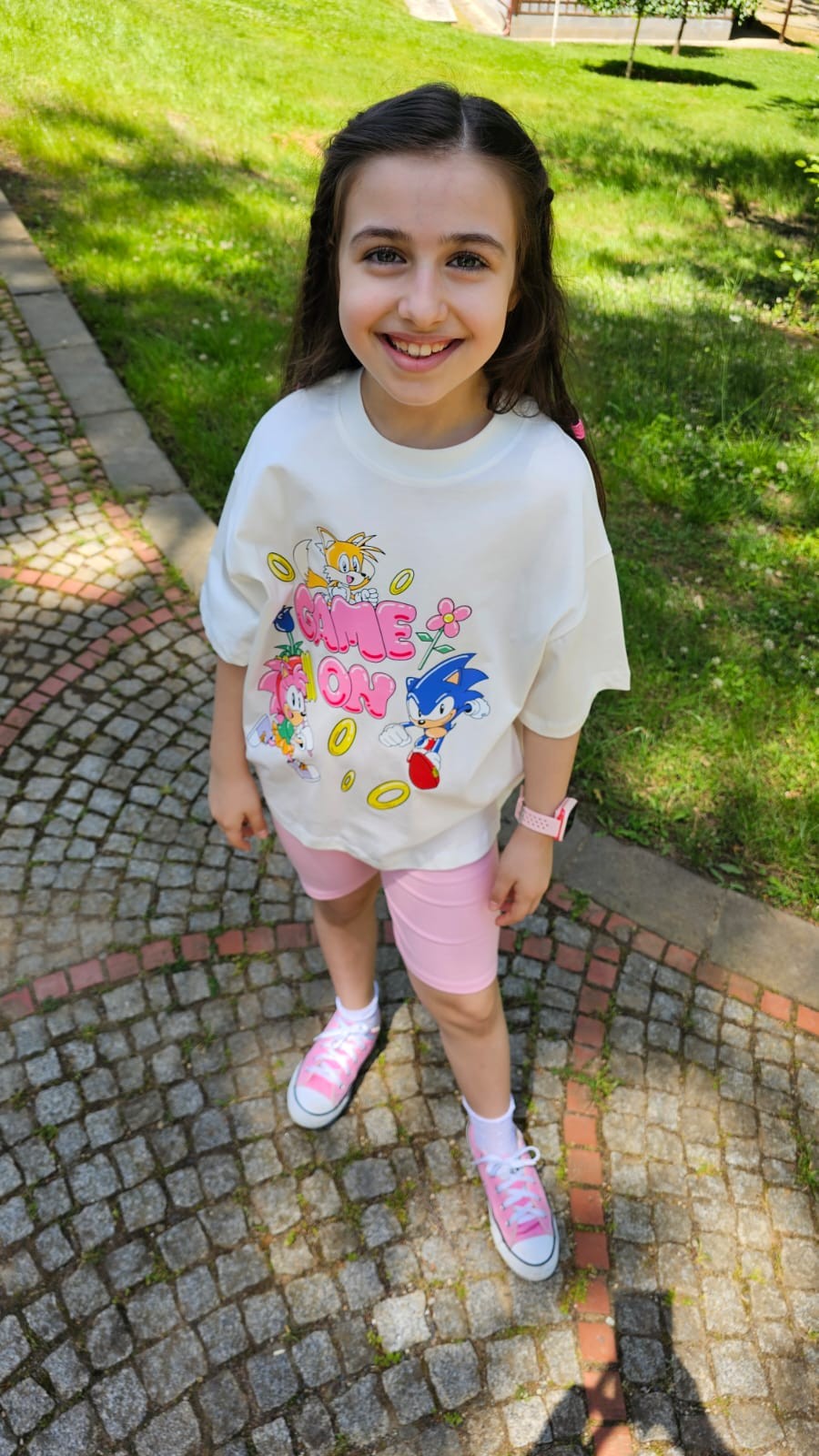 Sonic Kız Çocuk Pamuklu Tişört