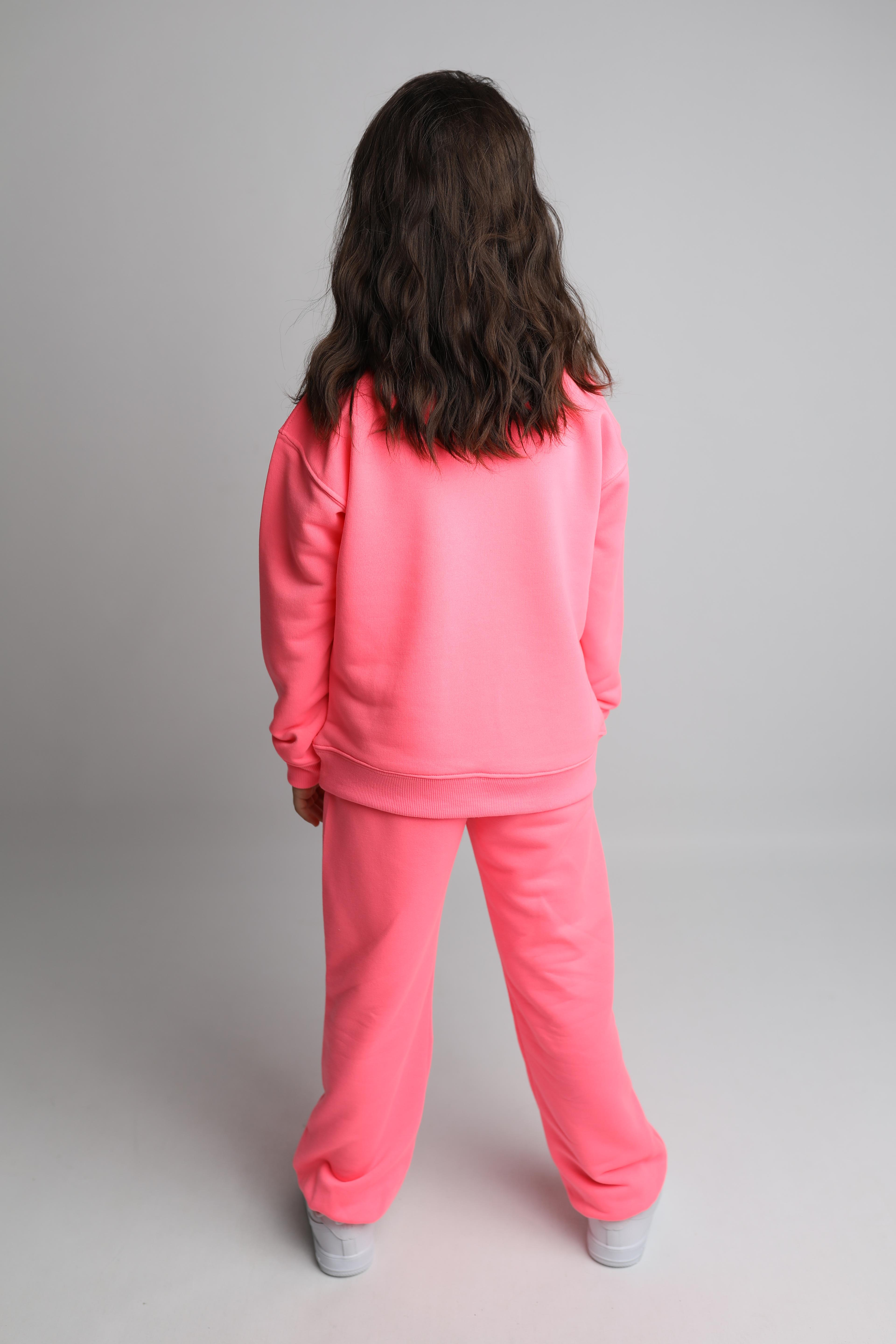 PINK LOVE SWEATSHIRT VE JOGGER TAKIM