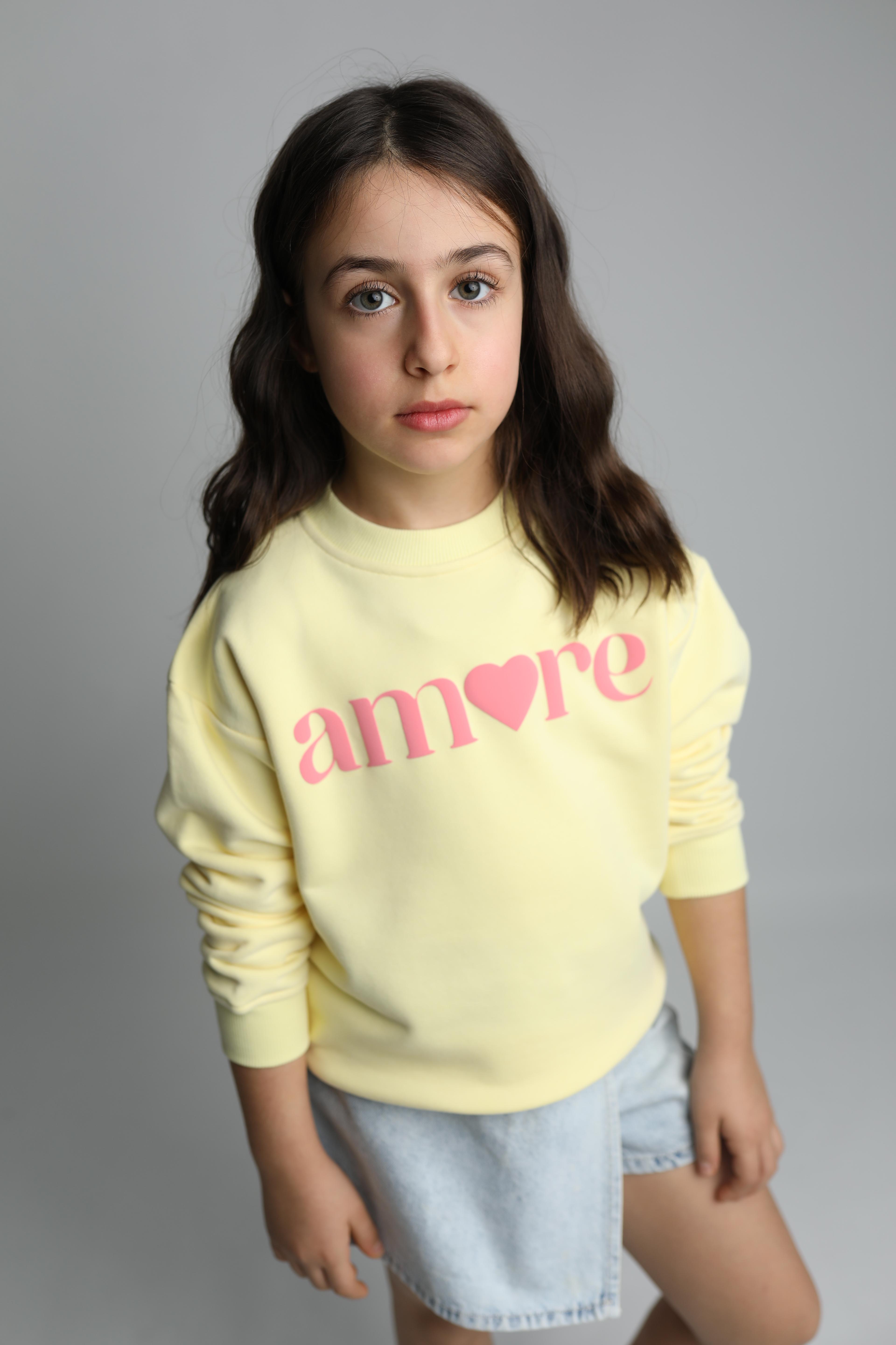 AMORE PAMUKLU SARI SWEATSHIRT