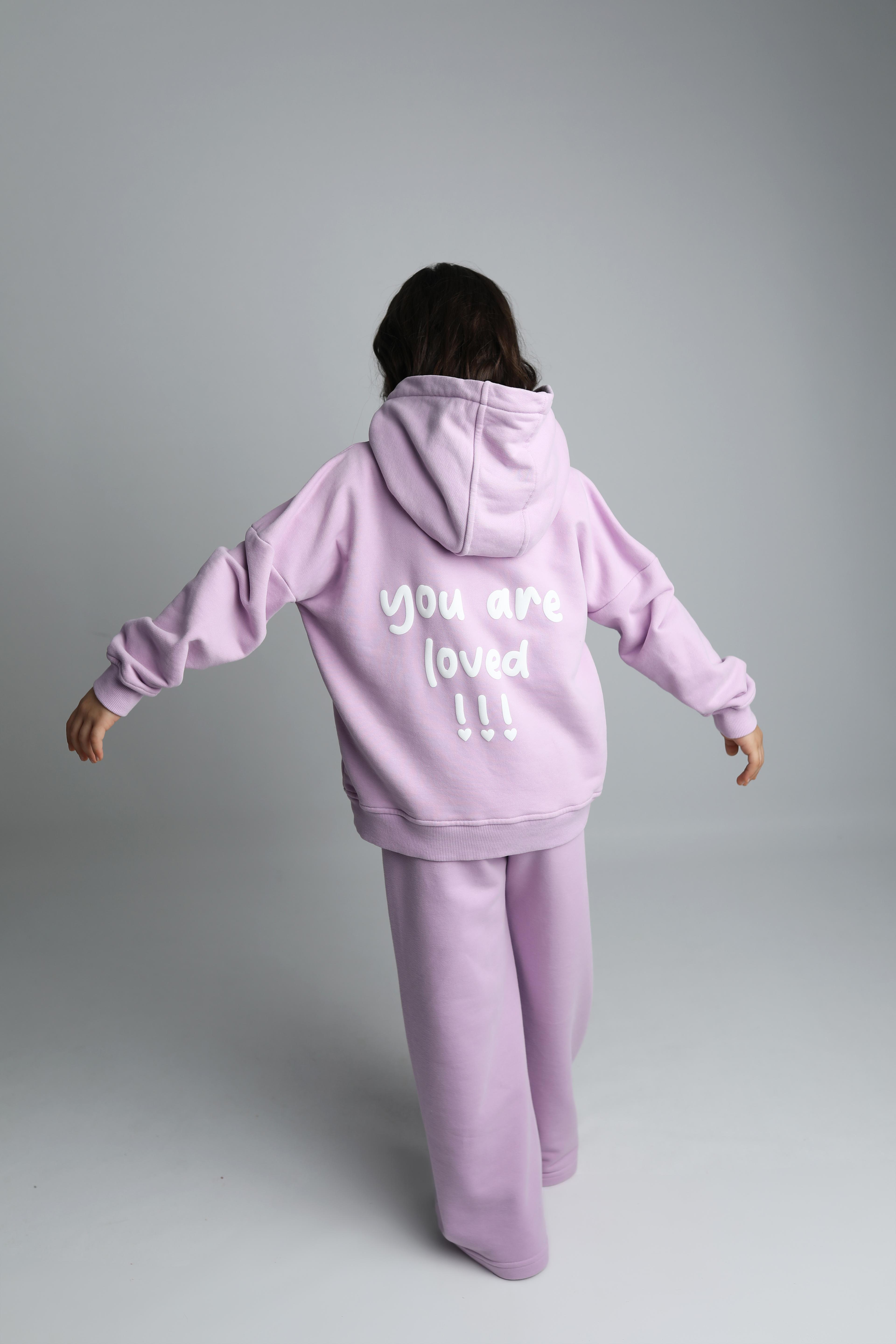 YOU ARE LOVED PAMUKLU KAPÜŞONLU SWEATSHIRT VE JOGGER TAKIM