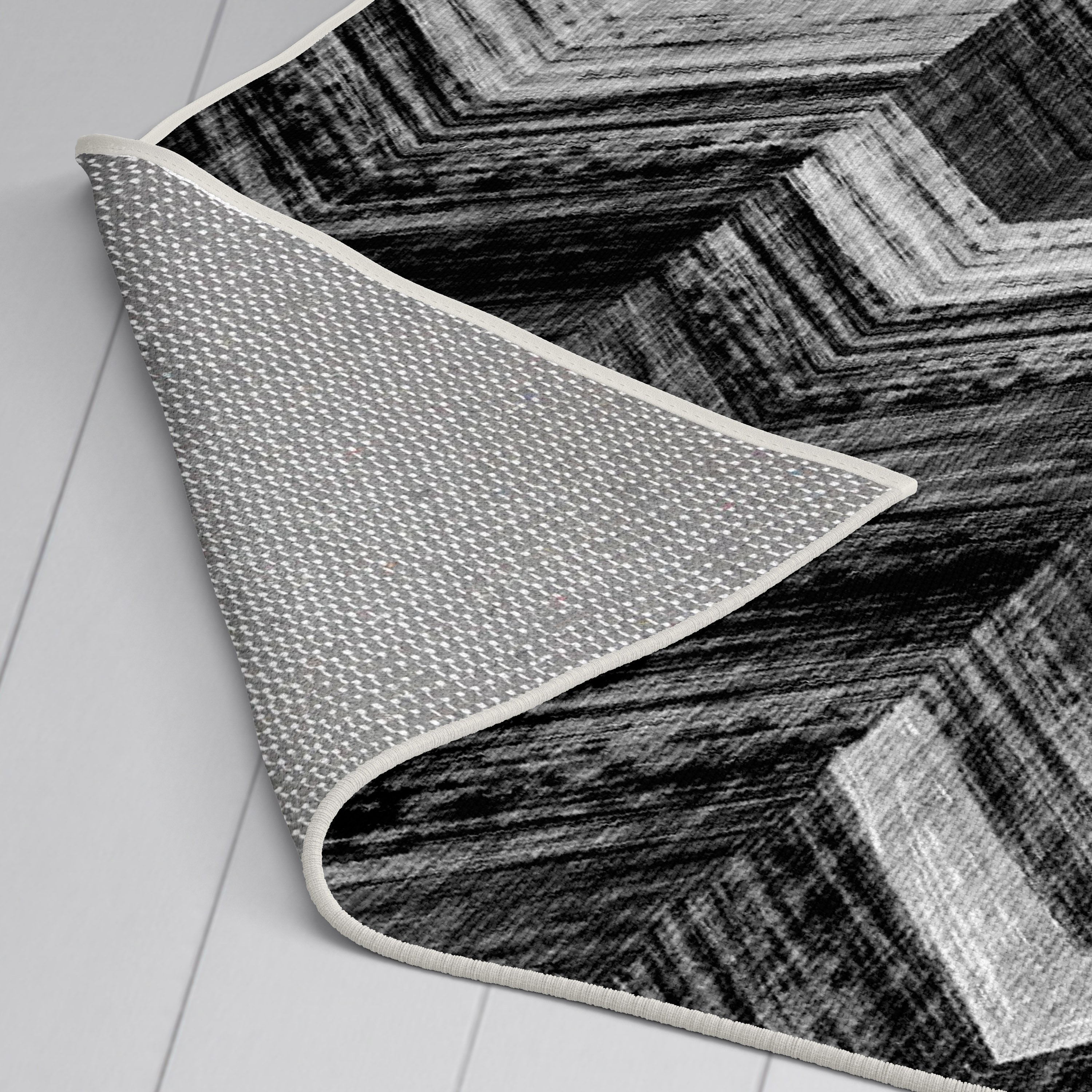 ZigZag Desenli Dokuma Taban Salon Halısı 