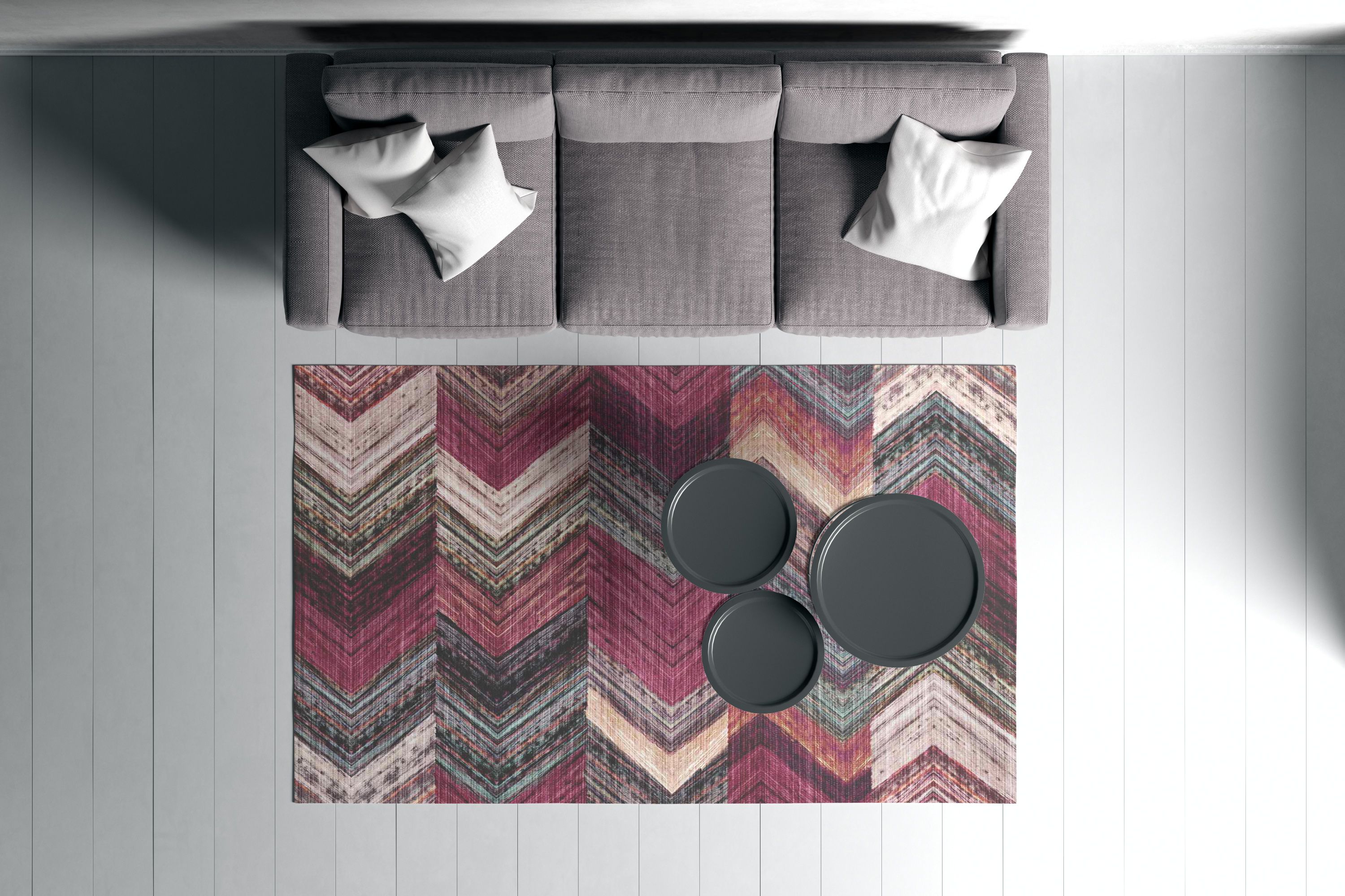 Otantik Kilim Desenli Deri Taban Salon Halısı