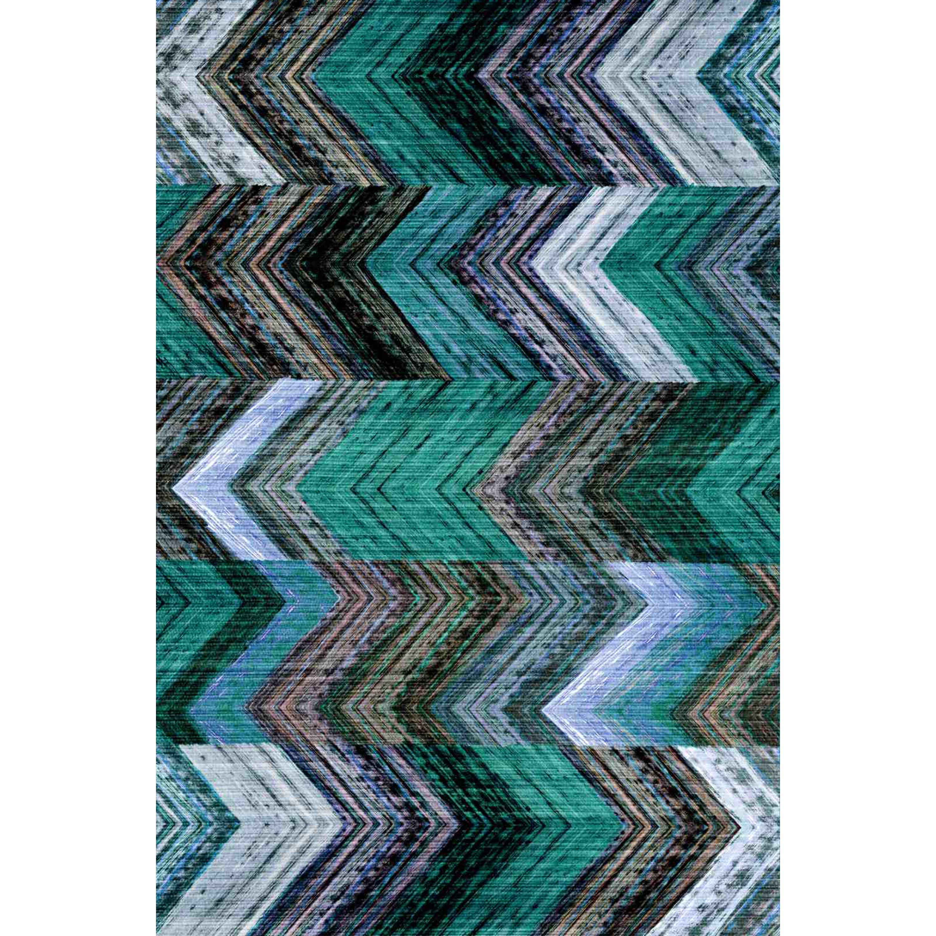 ZigZag Desenli Eflatun Deri Taban Salon Halısı 