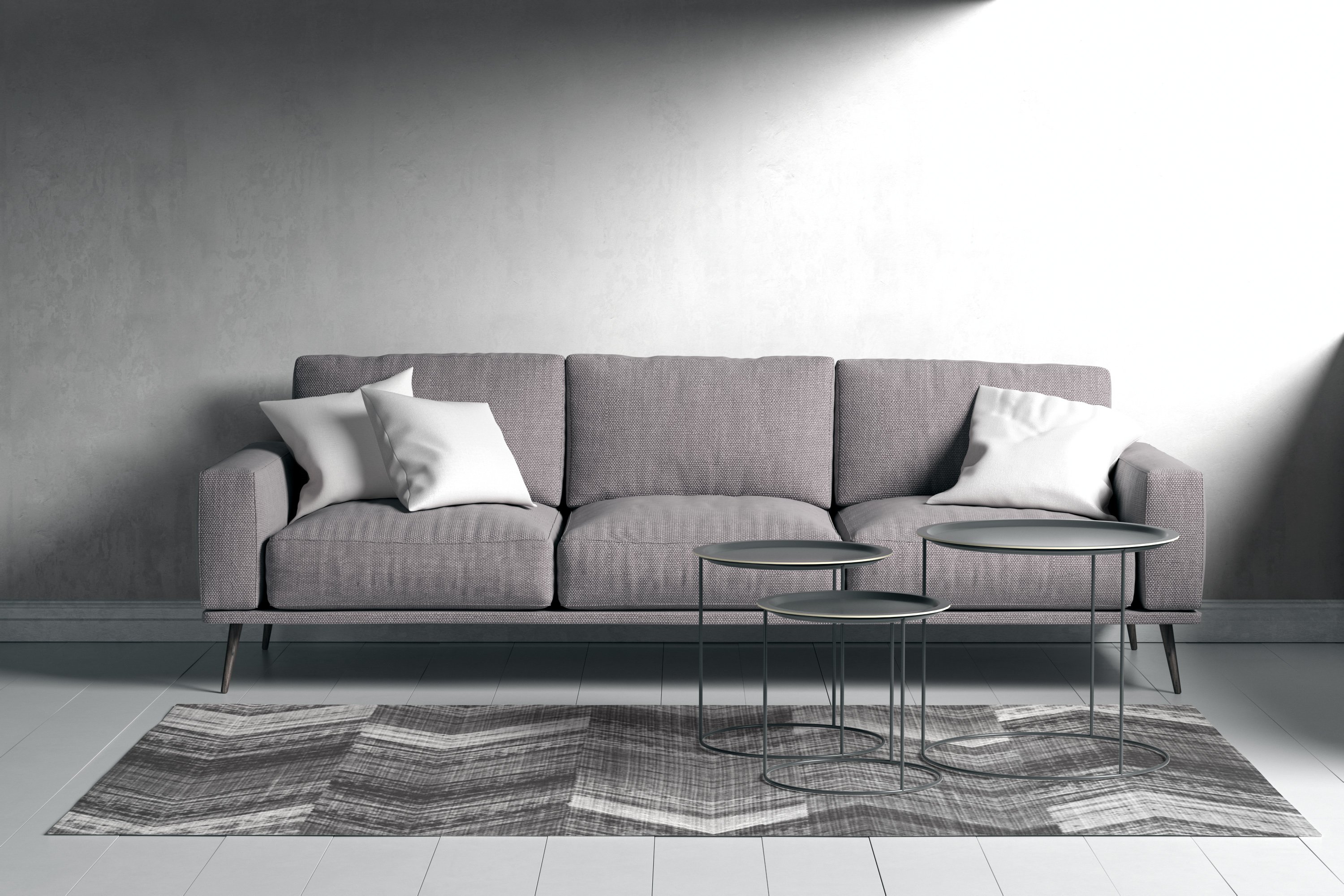 ZigZag Desenli Deri Taban Salon Halısı