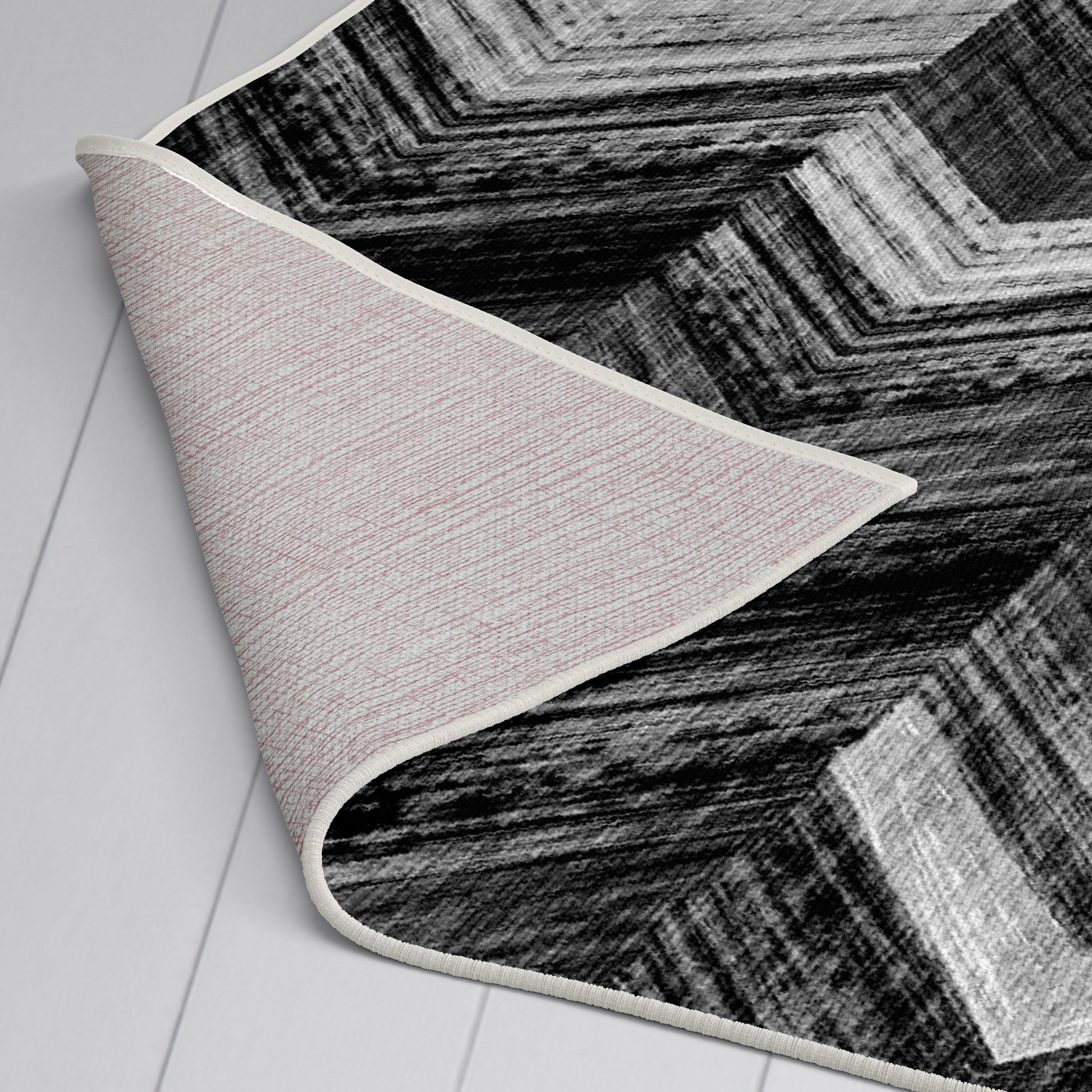 ZigZag Desenli Deri Taban Salon Halısı