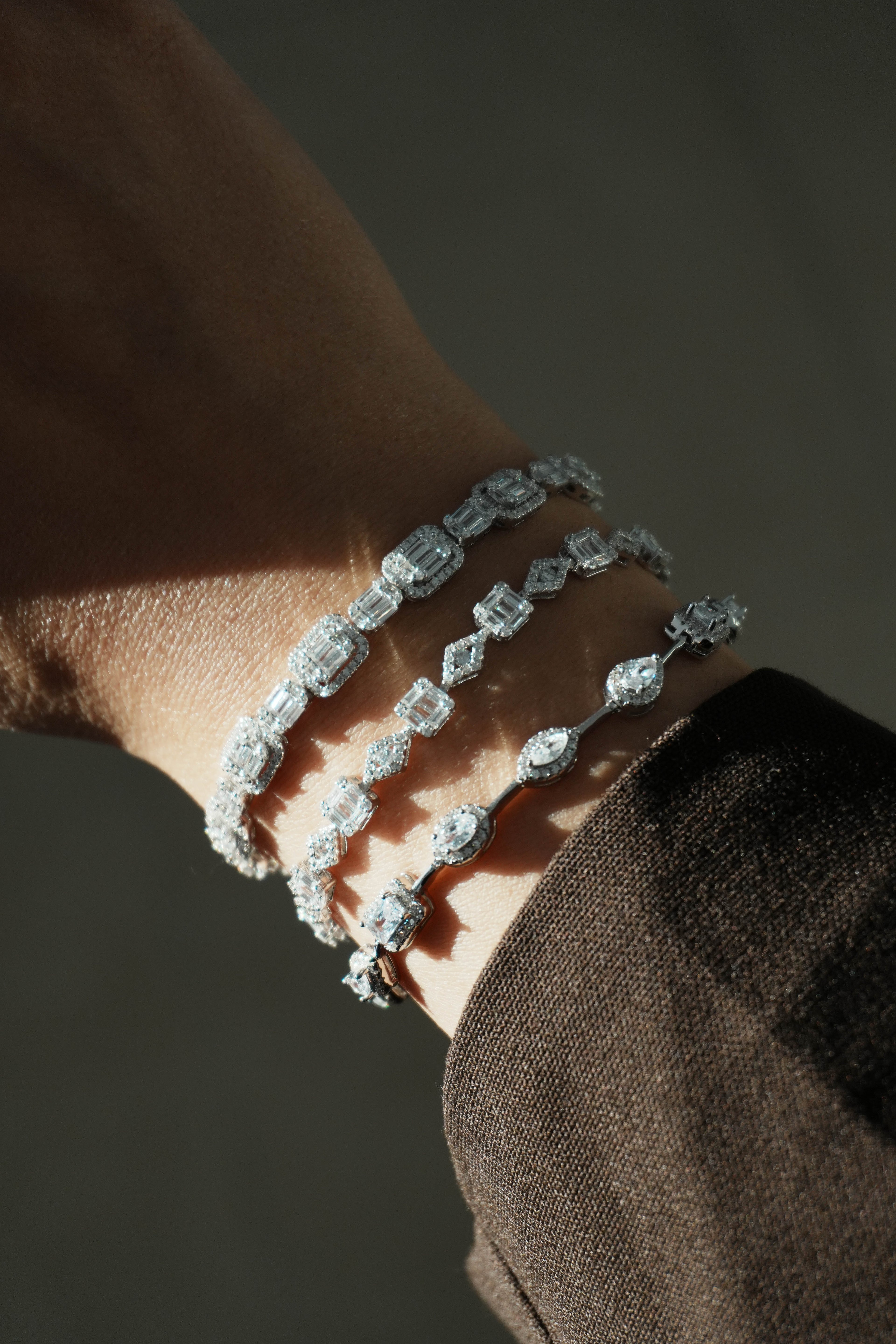 Swarovski Mix Baget Bileklikler | 925 Ayar Gümüş
