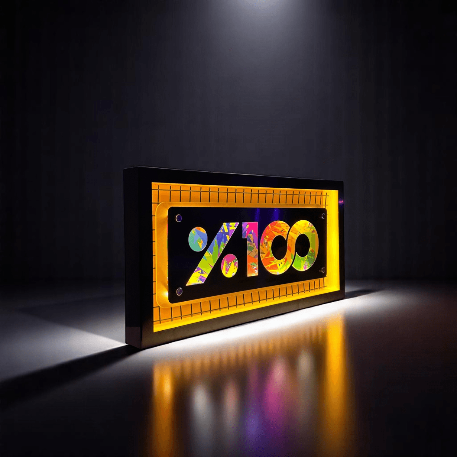 %100 Neon Işıklı Tablo