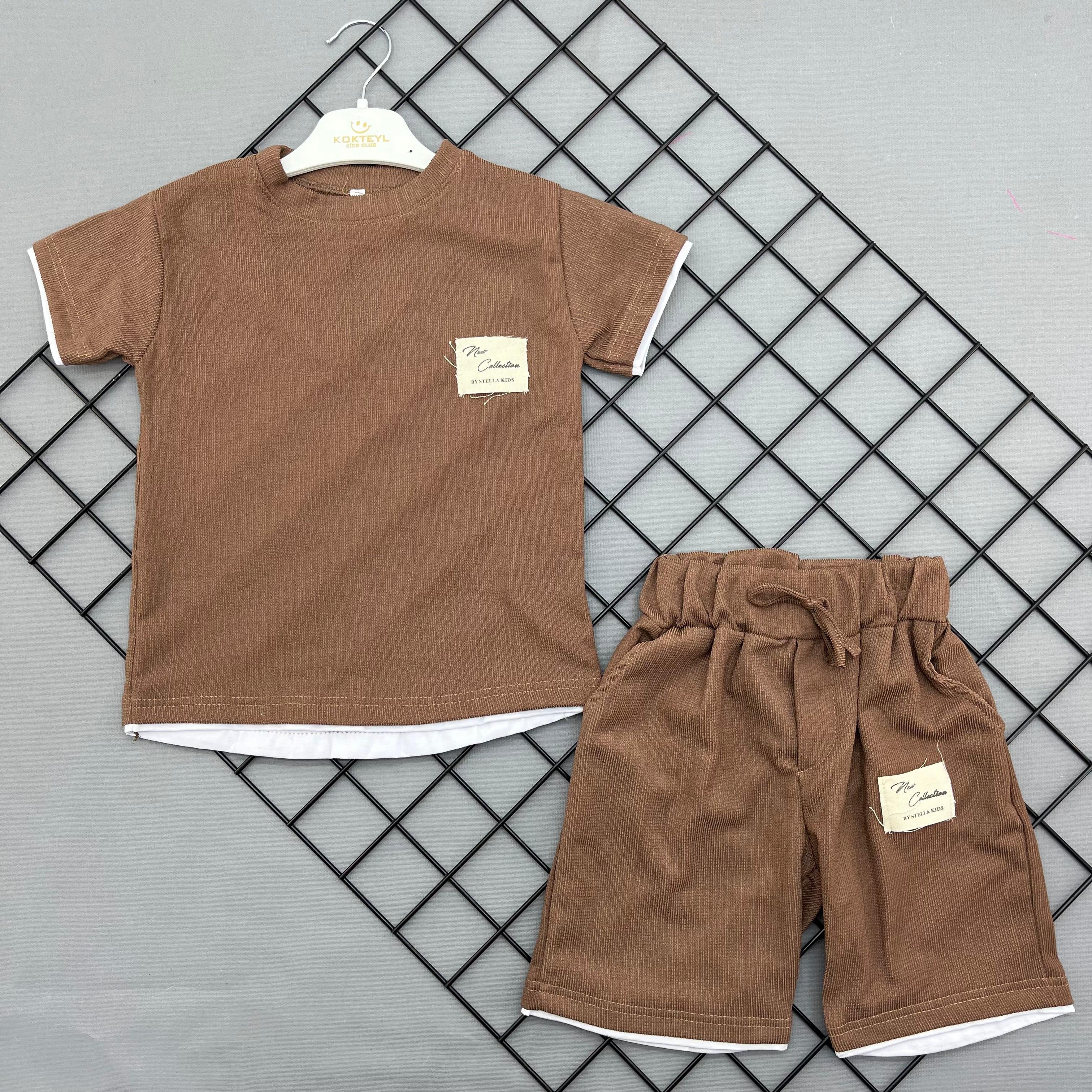 NewBorn Kaliteli Kumaş Erkek Çocuk Şortlu Takım (6-10 Yaş) – (1 Beden Büyük İsteyiniz)