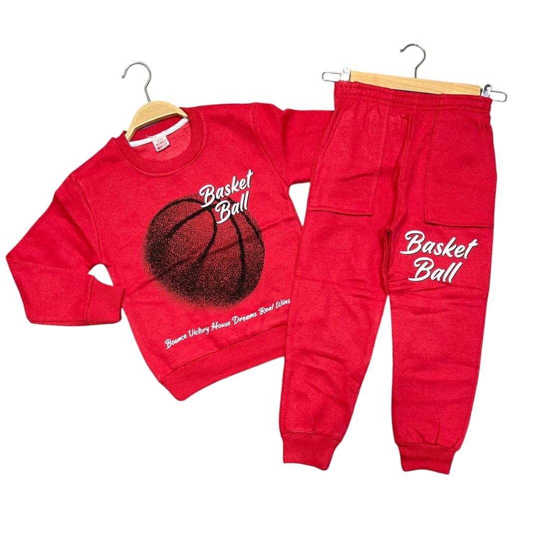 Erkek Çocuk Basketbol Baskılı Manşetli Cepli Alt Üst Takım