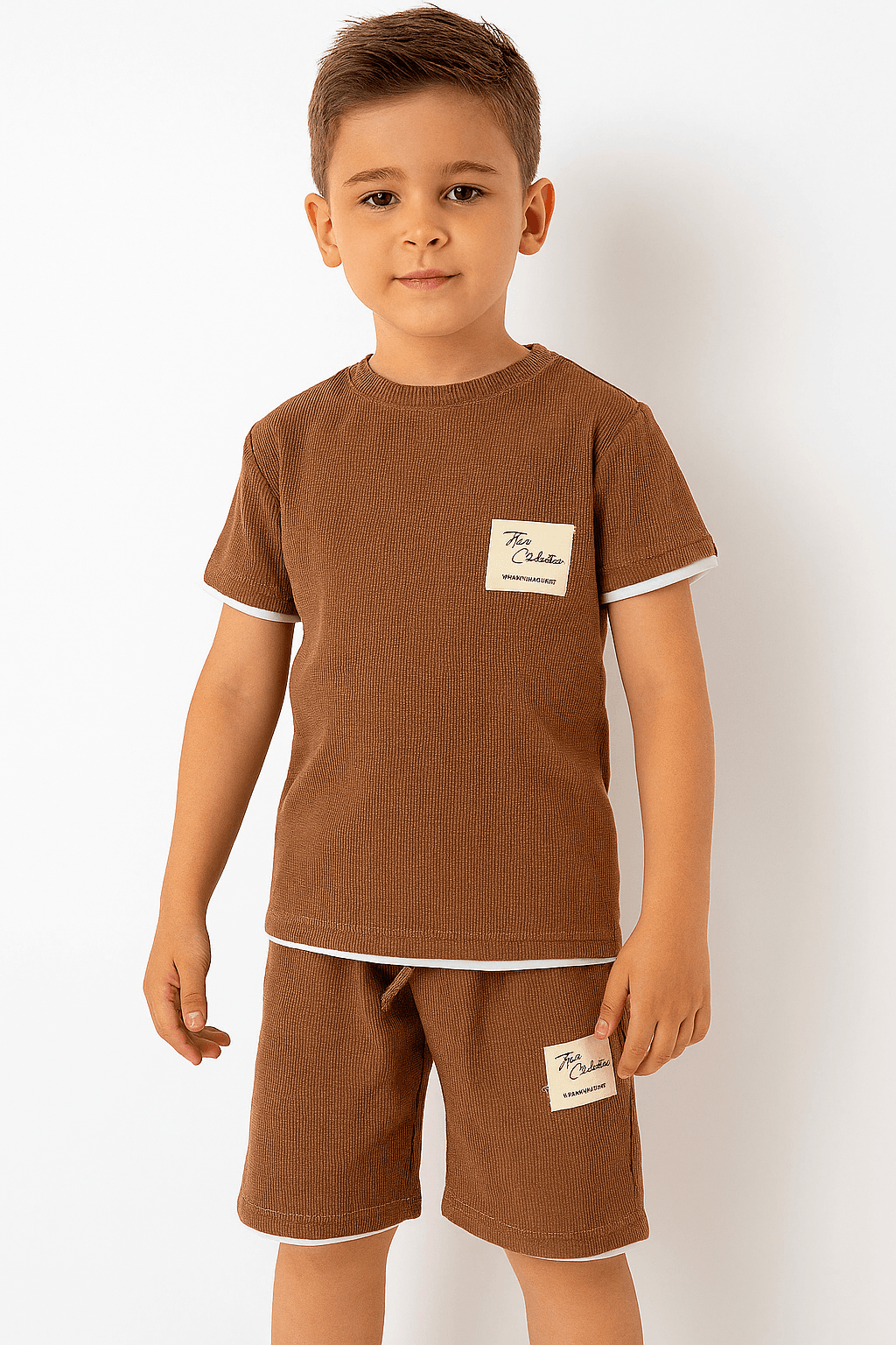 NewBorn Kaliteli Kumaş Erkek Çocuk Şortlu Takım (6-10 Yaş) – (1 Beden Büyük İsteyiniz)