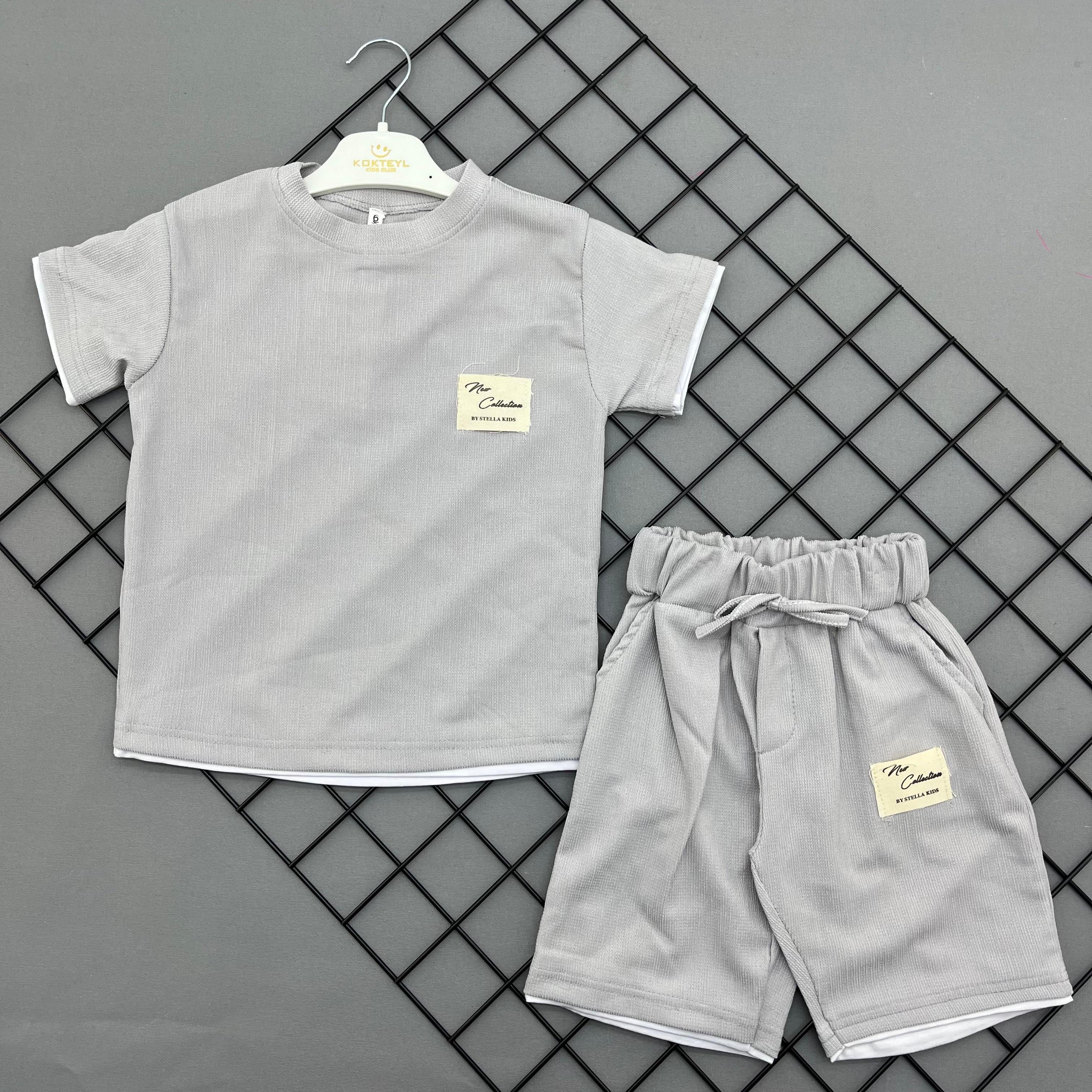 NewBorn Kaliteli Kumaş Erkek Çocuk Şortlu Takım (6-10 Yaş) – (1 Beden Büyük İsteyiniz)