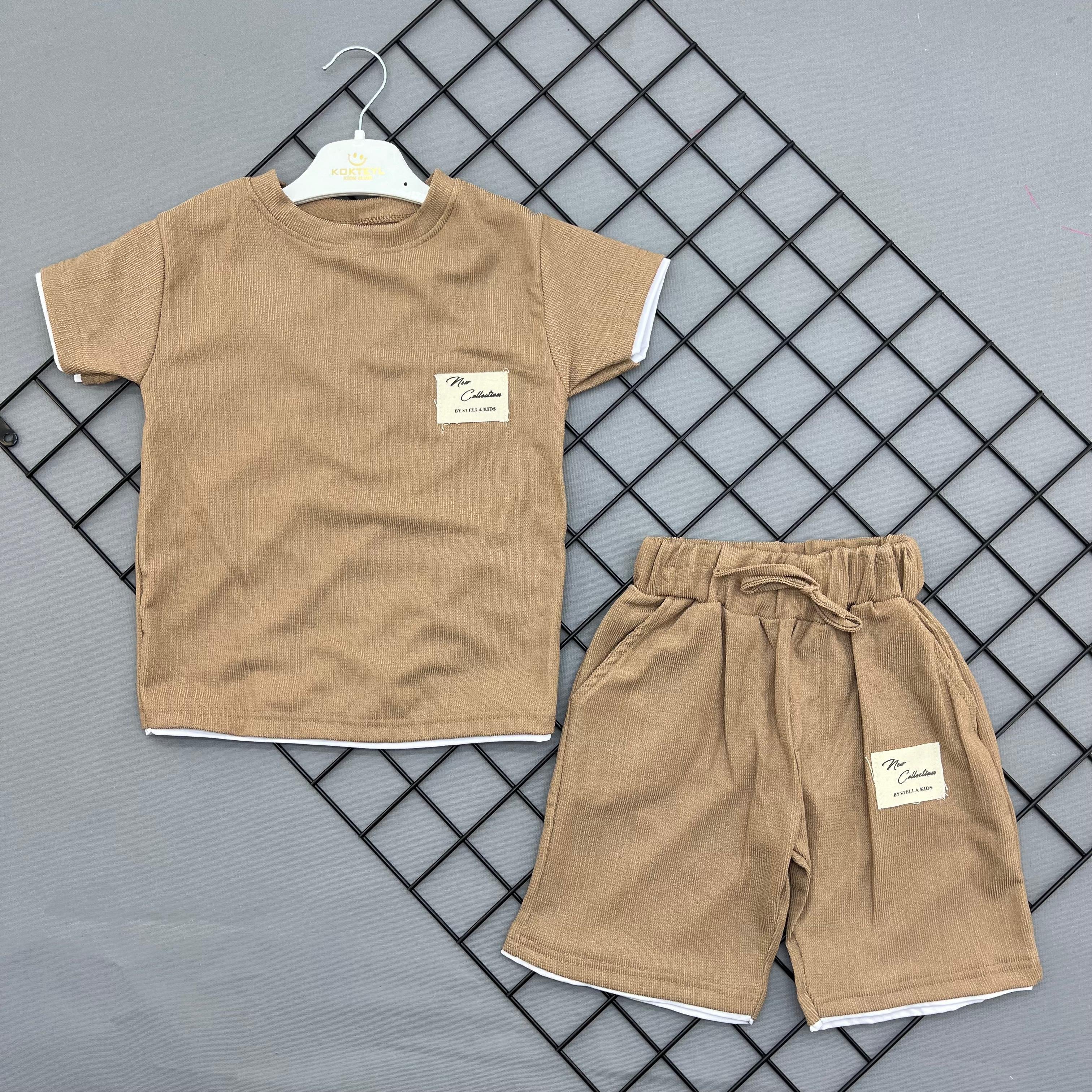 NewBorn Kaliteli Kumaş Erkek Çocuk Şortlu Takım (6-10 Yaş) – (1 Beden Büyük İsteyiniz)