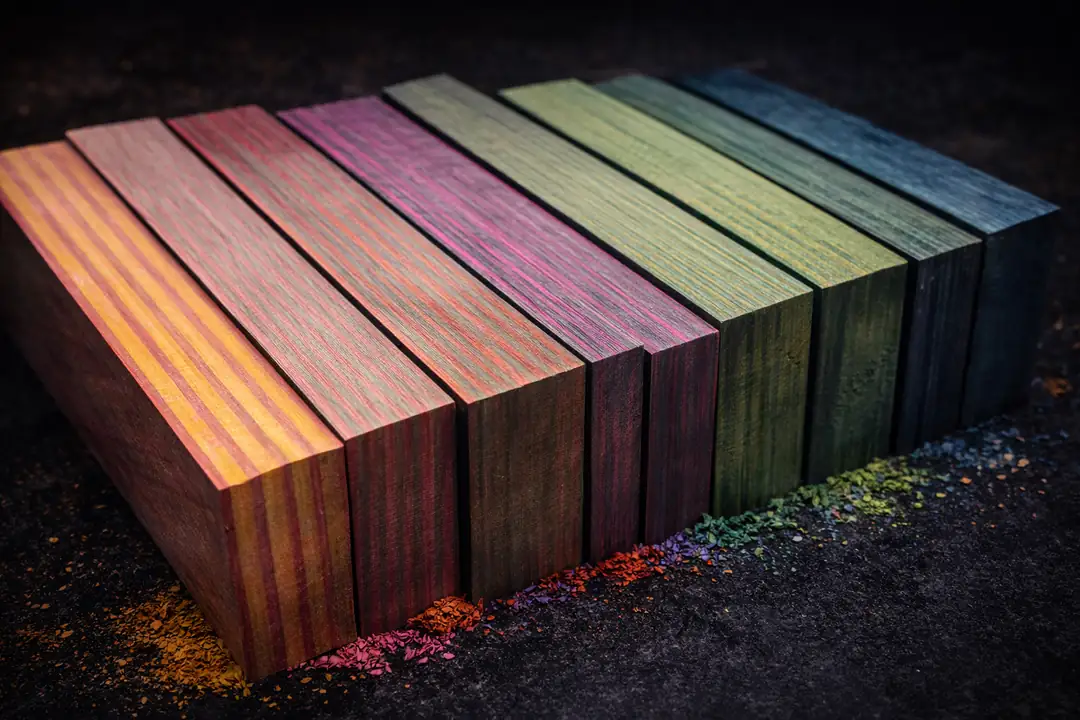 Renkli Preslenmiş Stabilize Kafur Ağacı