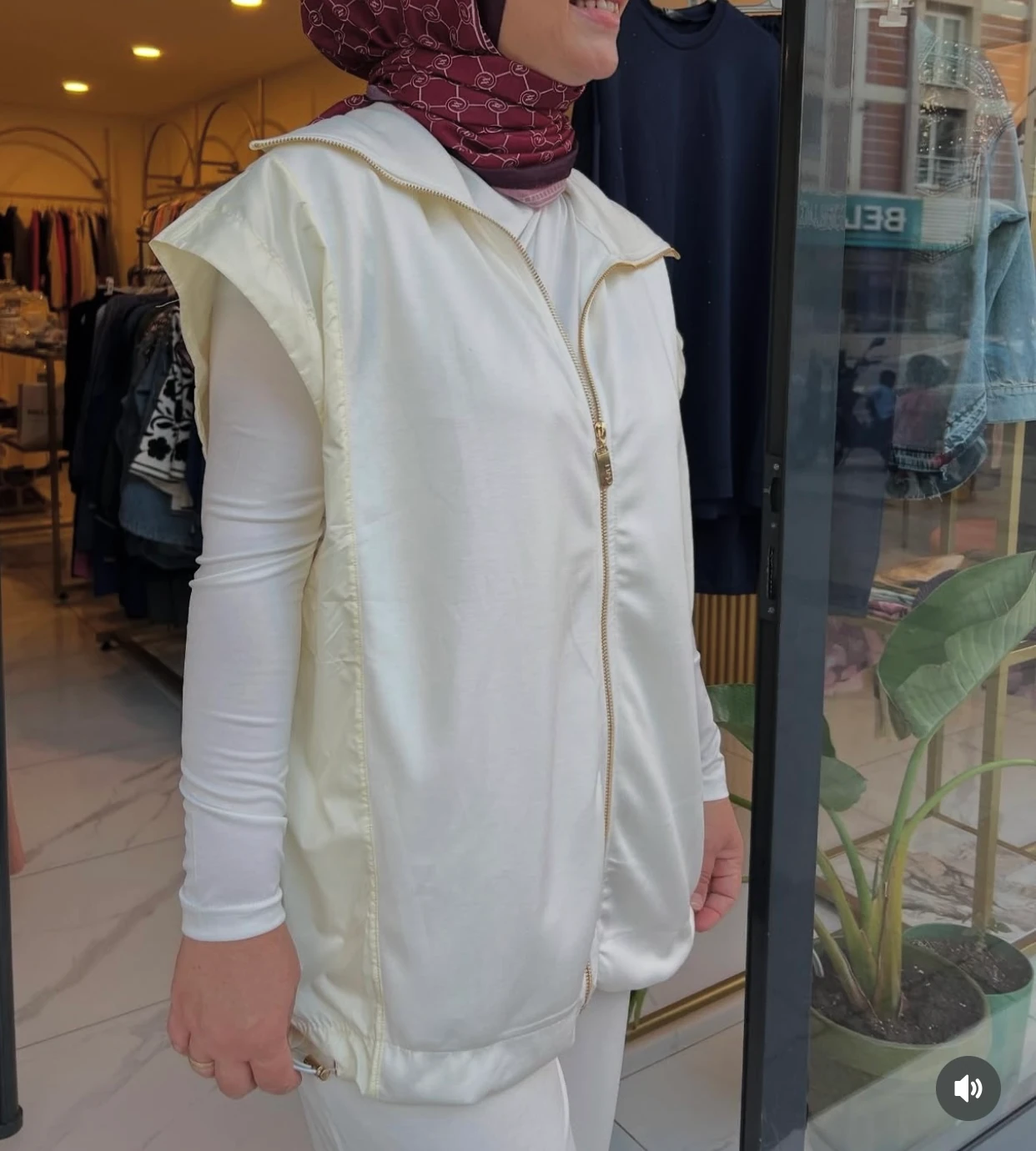 ORJ YELEKLİ TAKIM-KREM