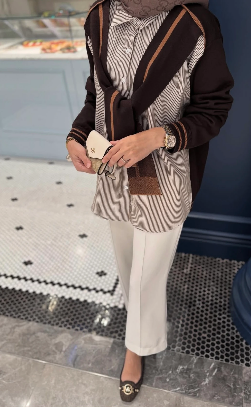 SWEAT DETAY ÇİZGİ GÖMLEK