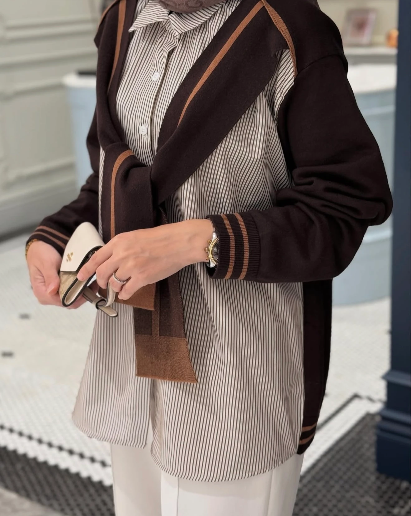 SWEAT DETAY ÇİZGİ GÖMLEK