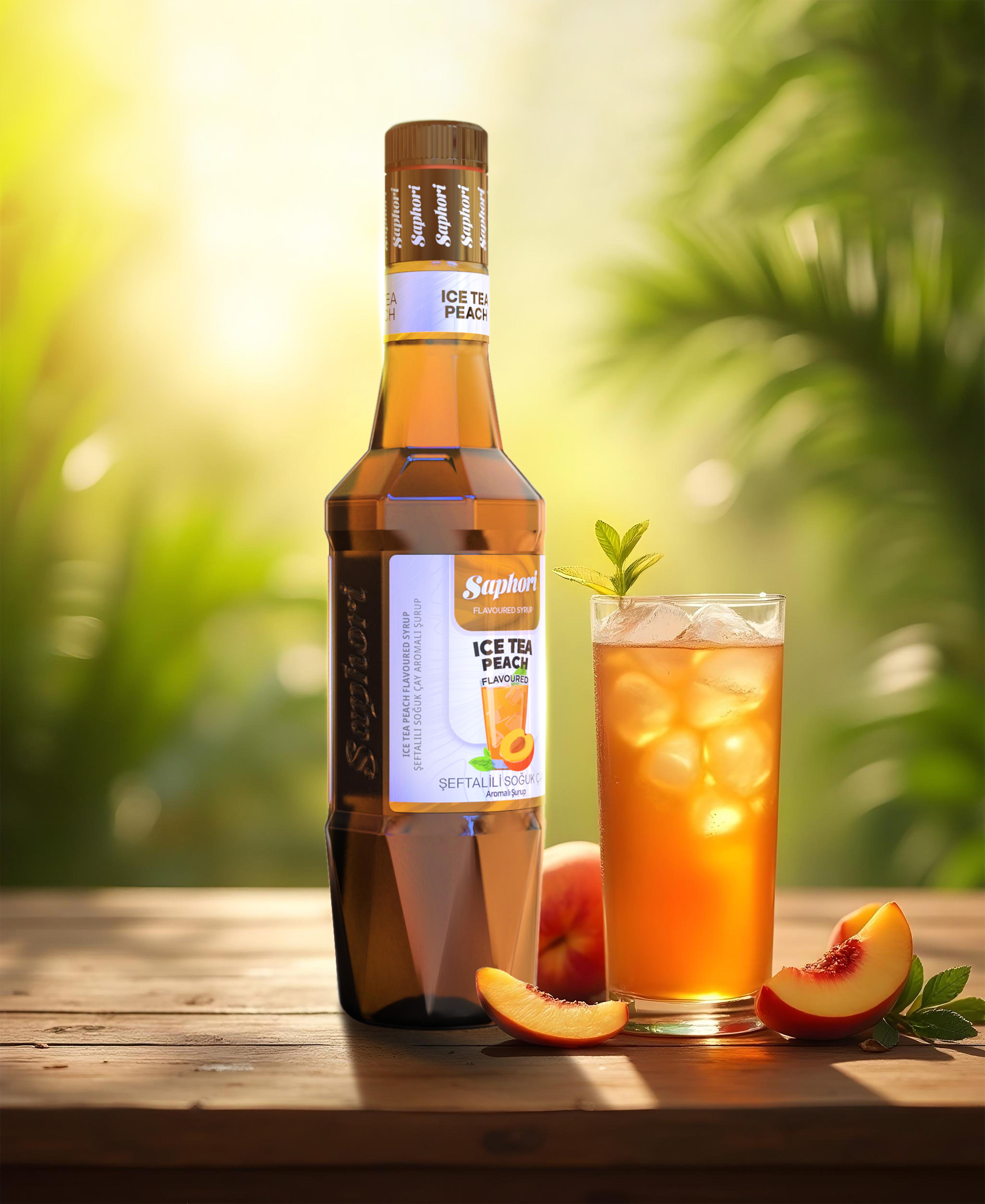 Saphori Ice Tea Şeftali Aromalı Kokteyl Şurubu 700 ML