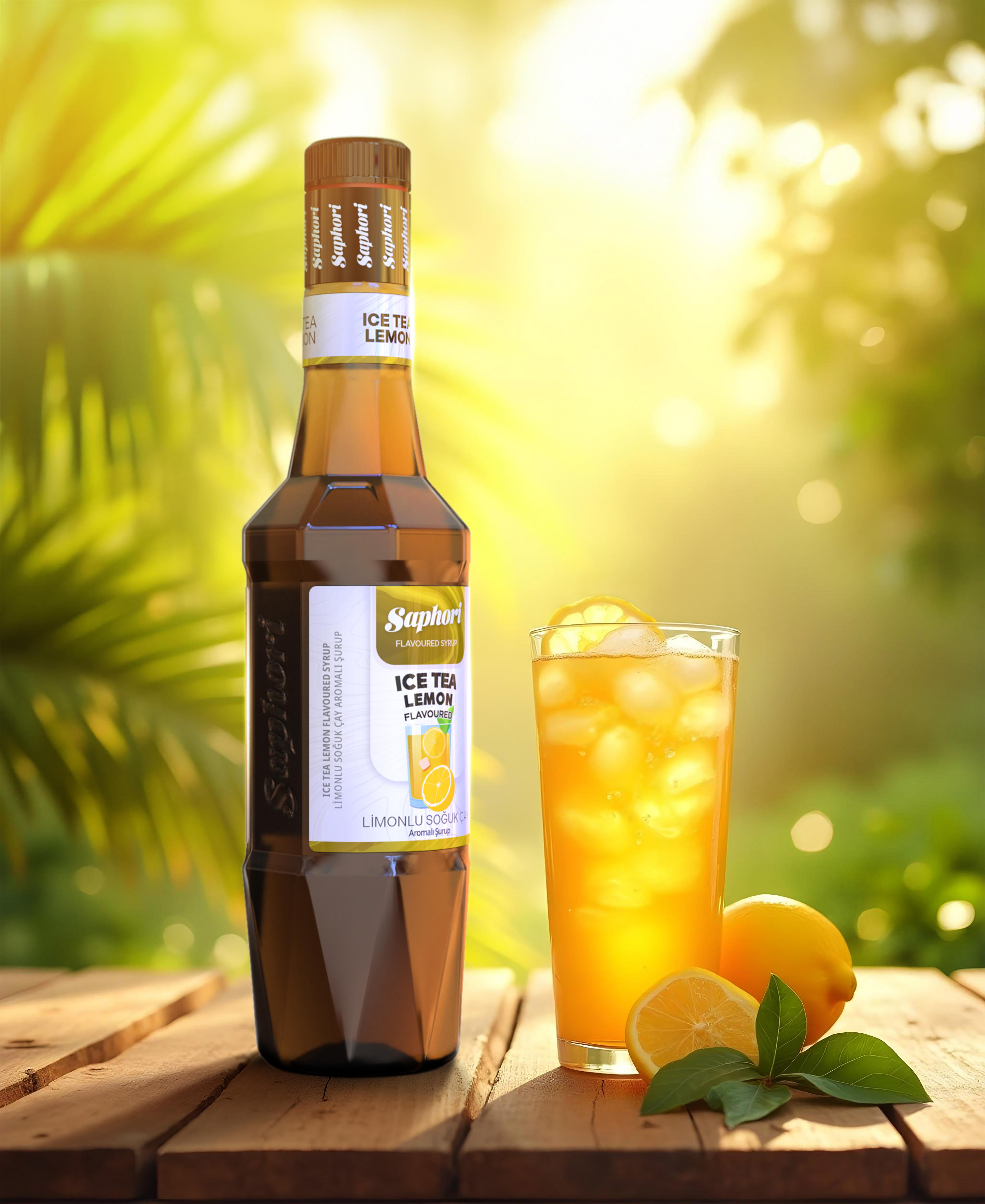 Saphori Ice Tea Limon Aromalı Kokteyl Şurubu 700 ML