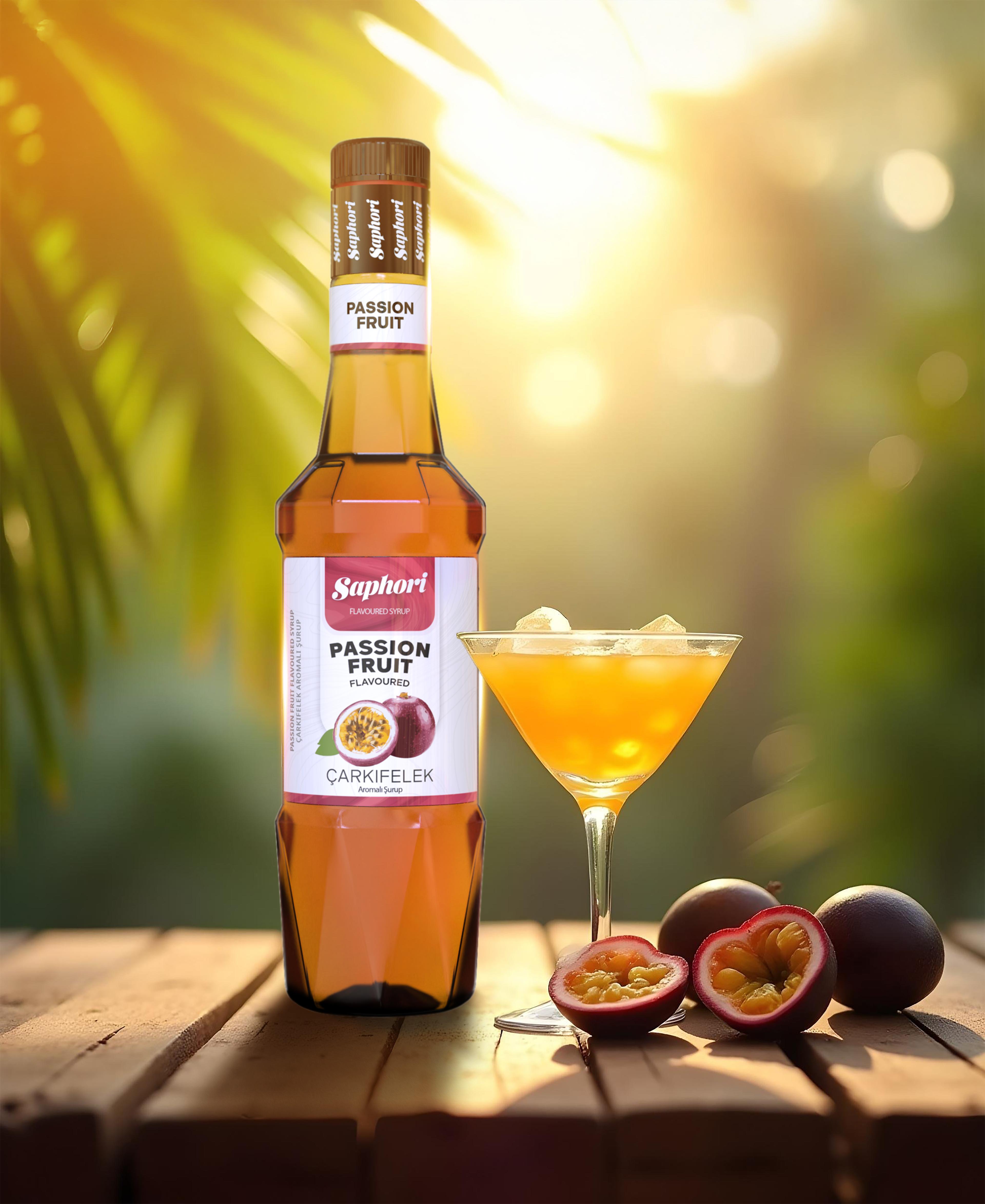 Saphori Passion Fruit Flavored Cocktail Syrup