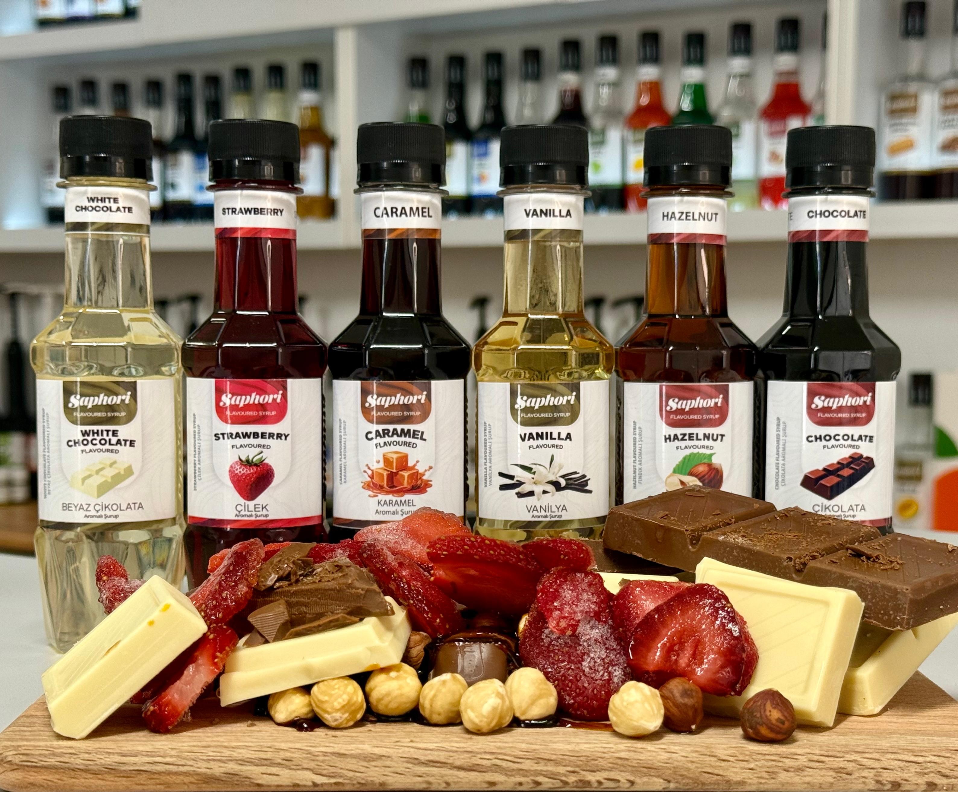 Saphori 6’lı Aromalı Kokteyl Şurubu Kahve Şurubu Seti 6 x 250 ML