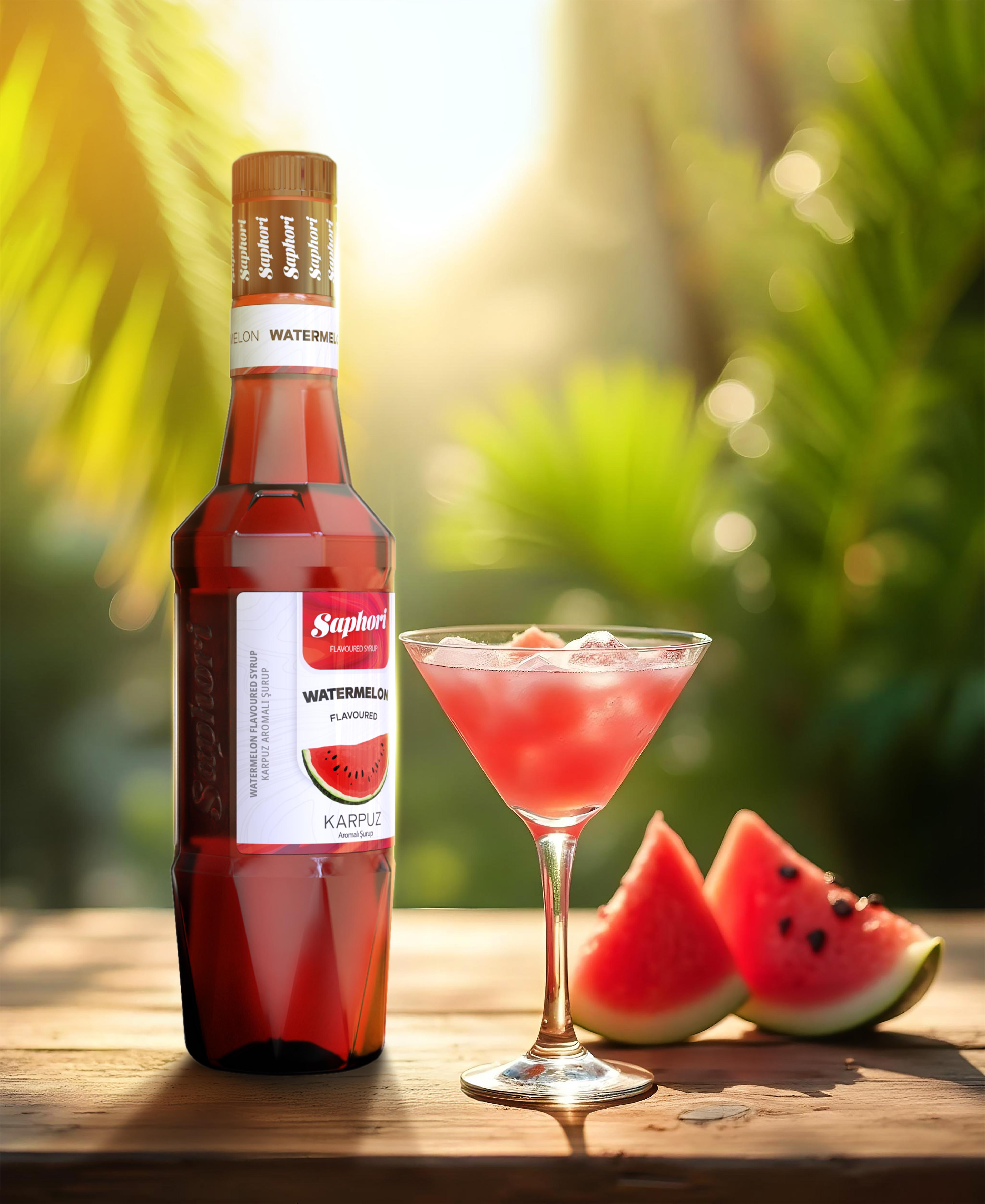 Saphori Watermelon Flavored Cocktail Syrup