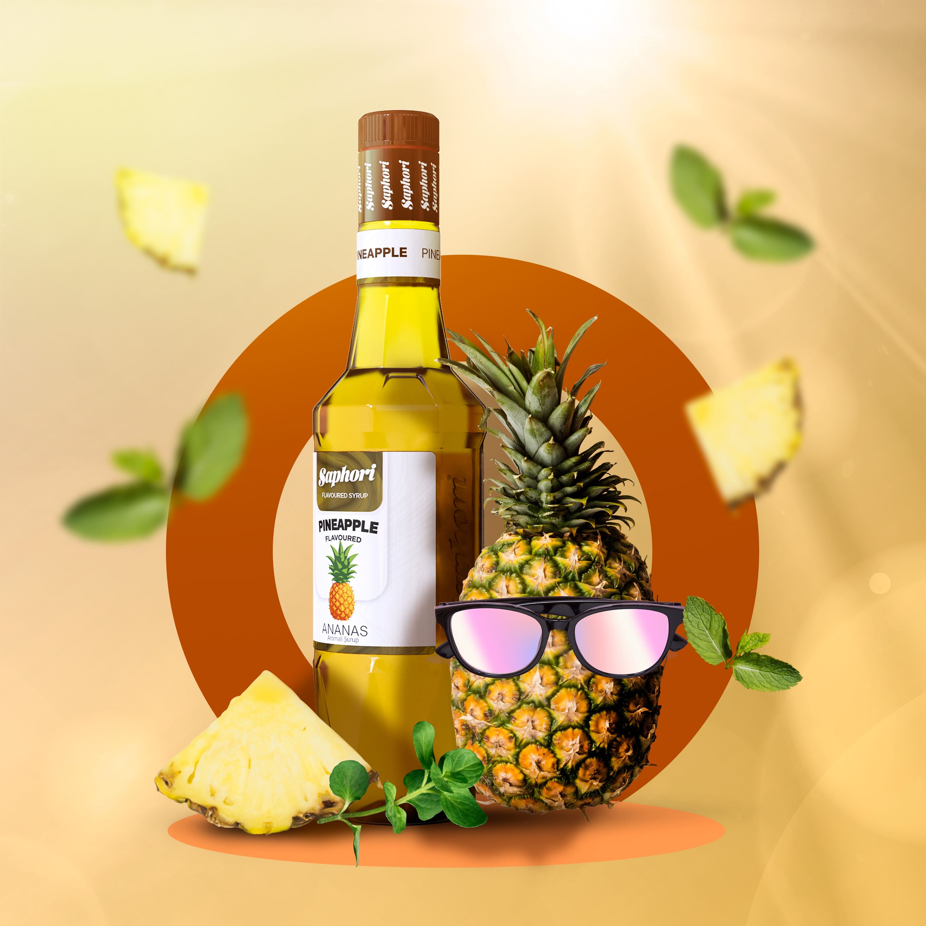 Saphori Ananas Aromalı Kokteyl Şurubu 700 ML