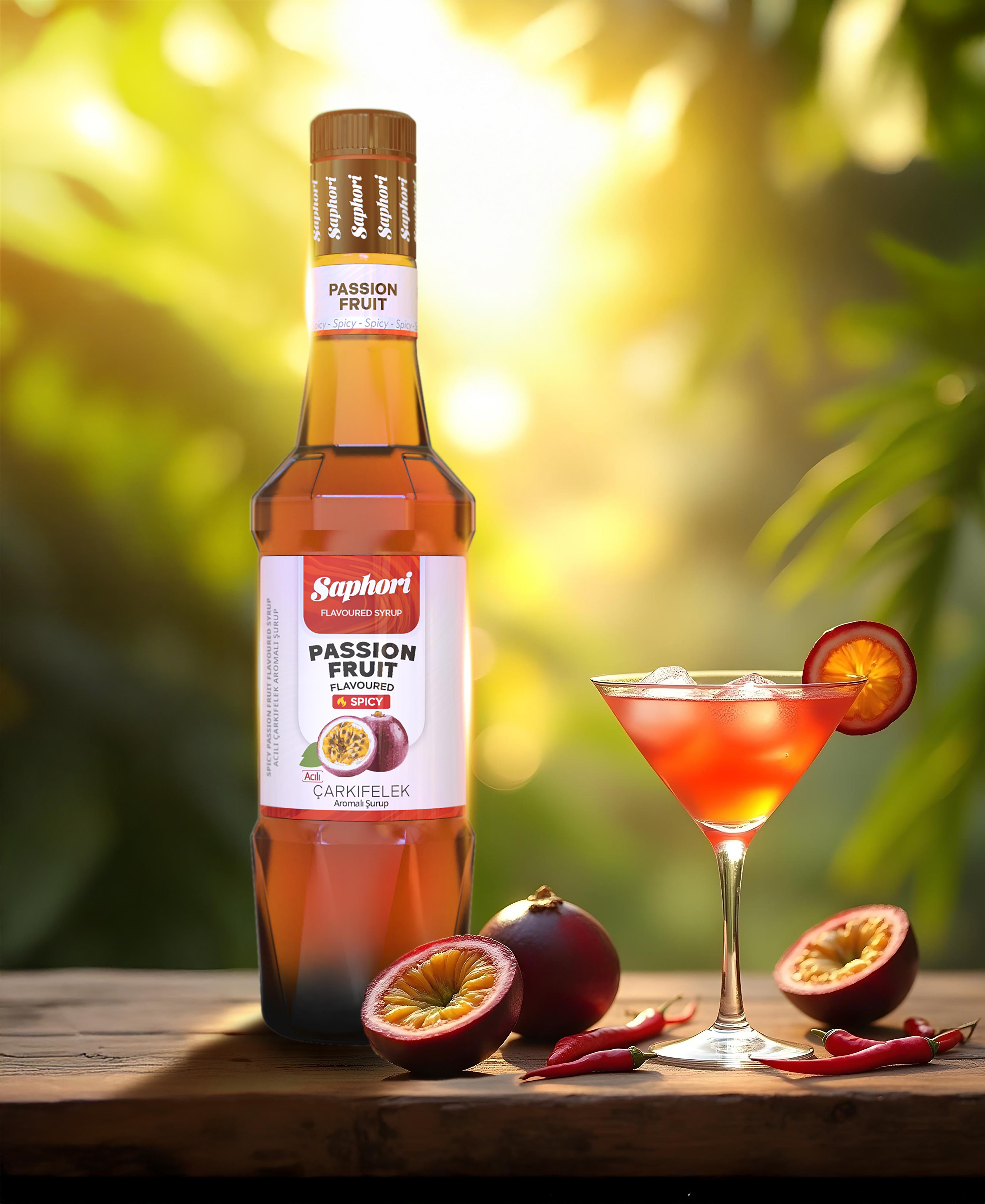 Saphori Spicy Passion Fruit Cocktail Syrup 700 ML