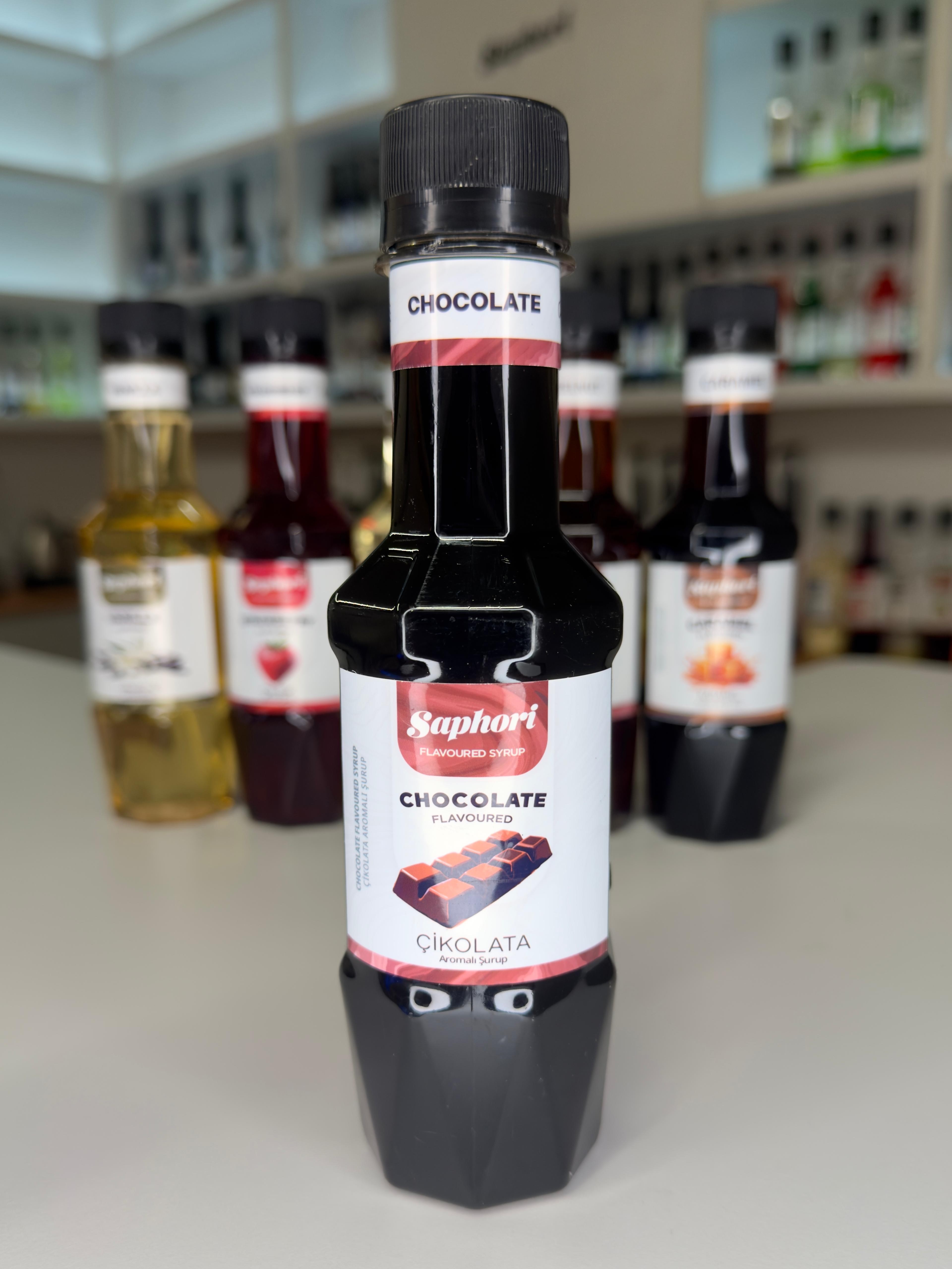 Saphori Çikolata Aromalı Kokteyl Şurubu, Kahve Şurubu 250 ML