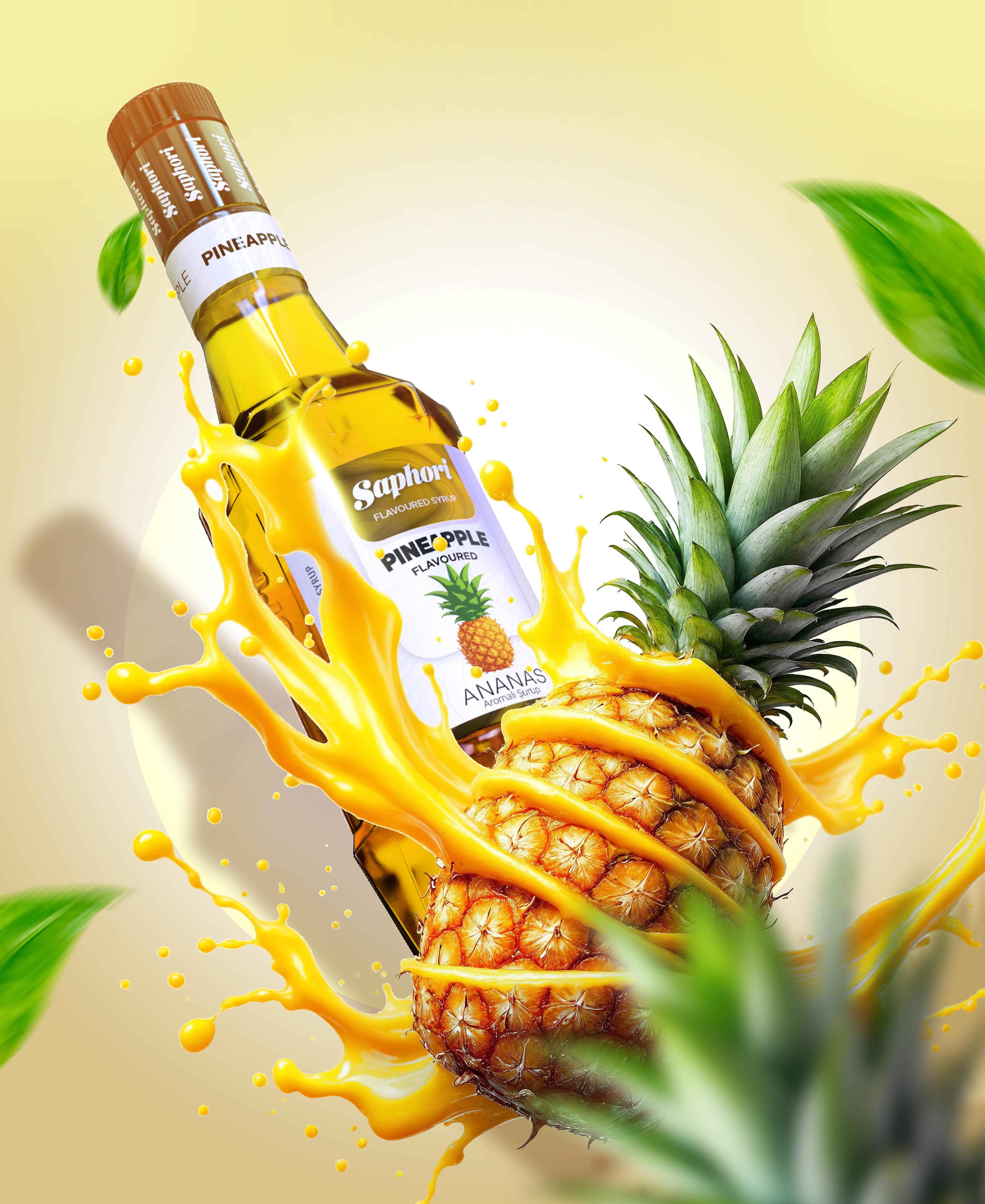 Saphori Ananas Aromalı Kokteyl Şurubu 700 ML