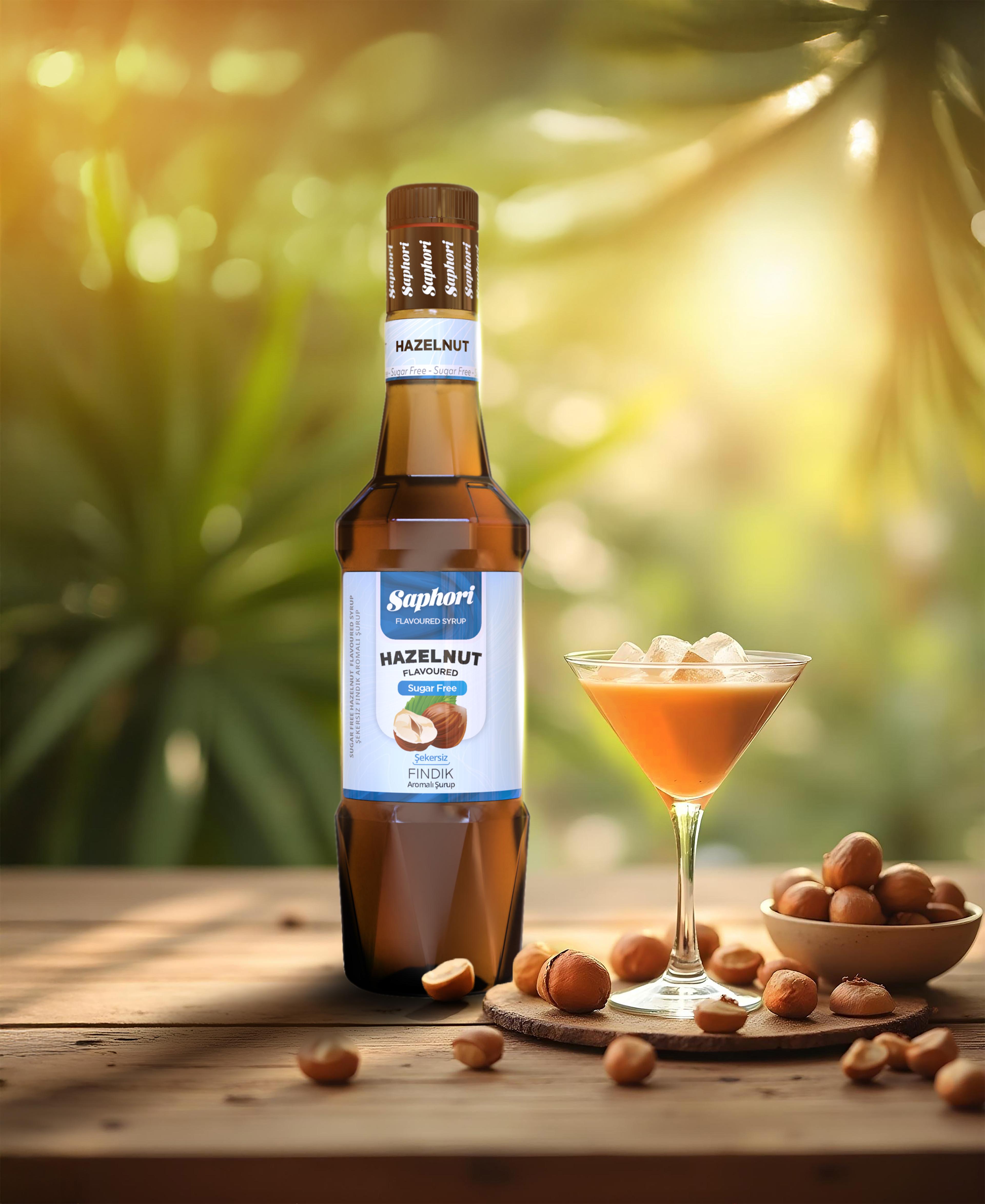 Saphori Şekersiz Fındık Aromalı Kokteyl Şurubu 700 ML