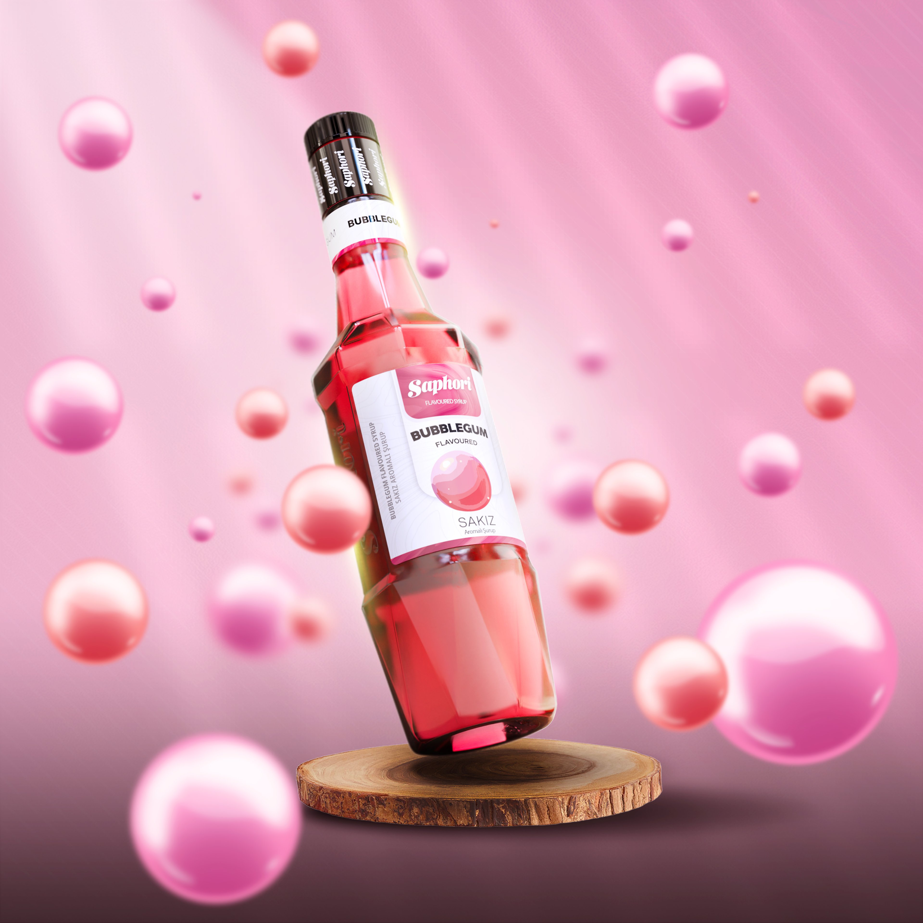 Saphori Bubble Gum Flavored Cocktail Syrup