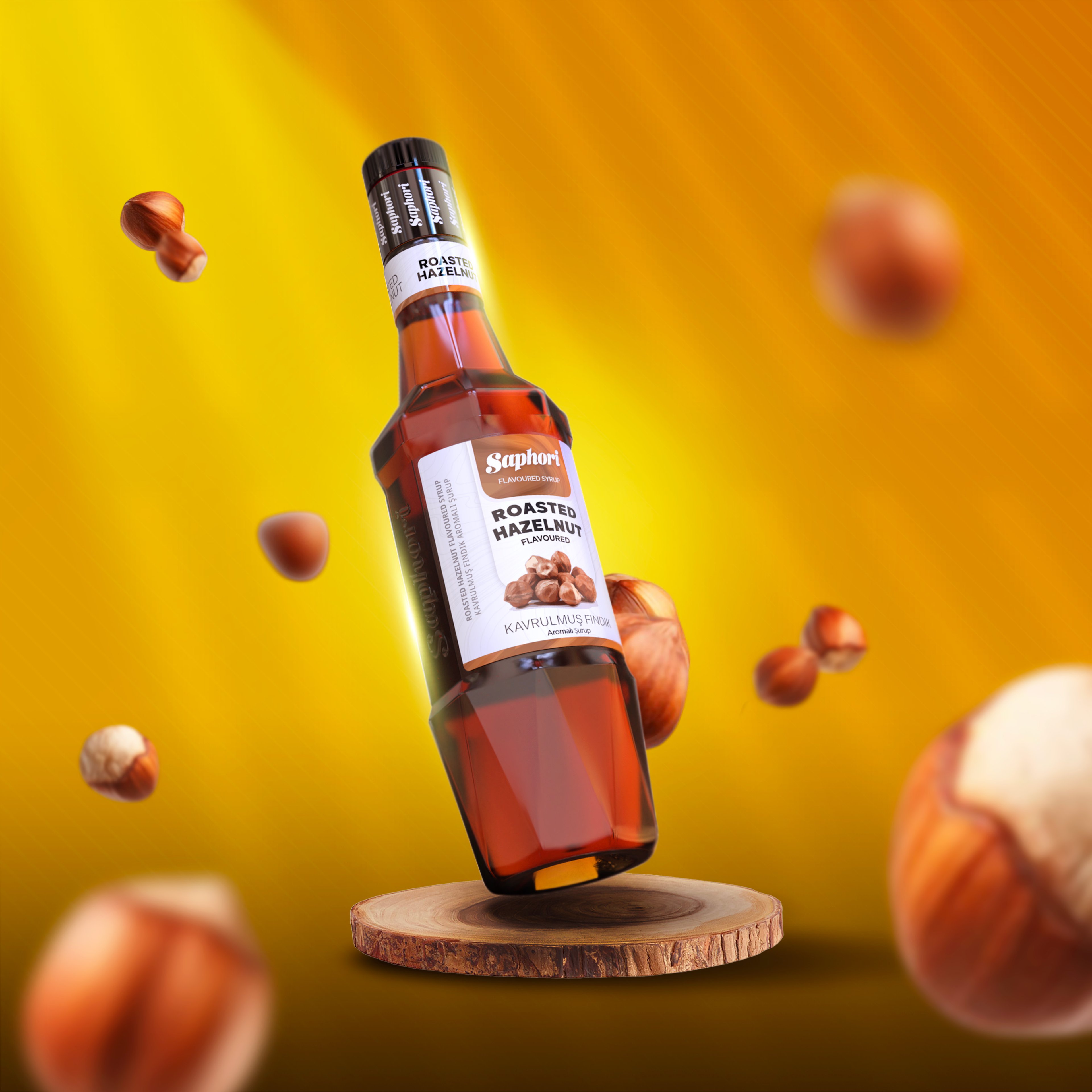 Saphori Kavrulmuş Fındık Aromalı Kokteyl Şurubu 700 ML