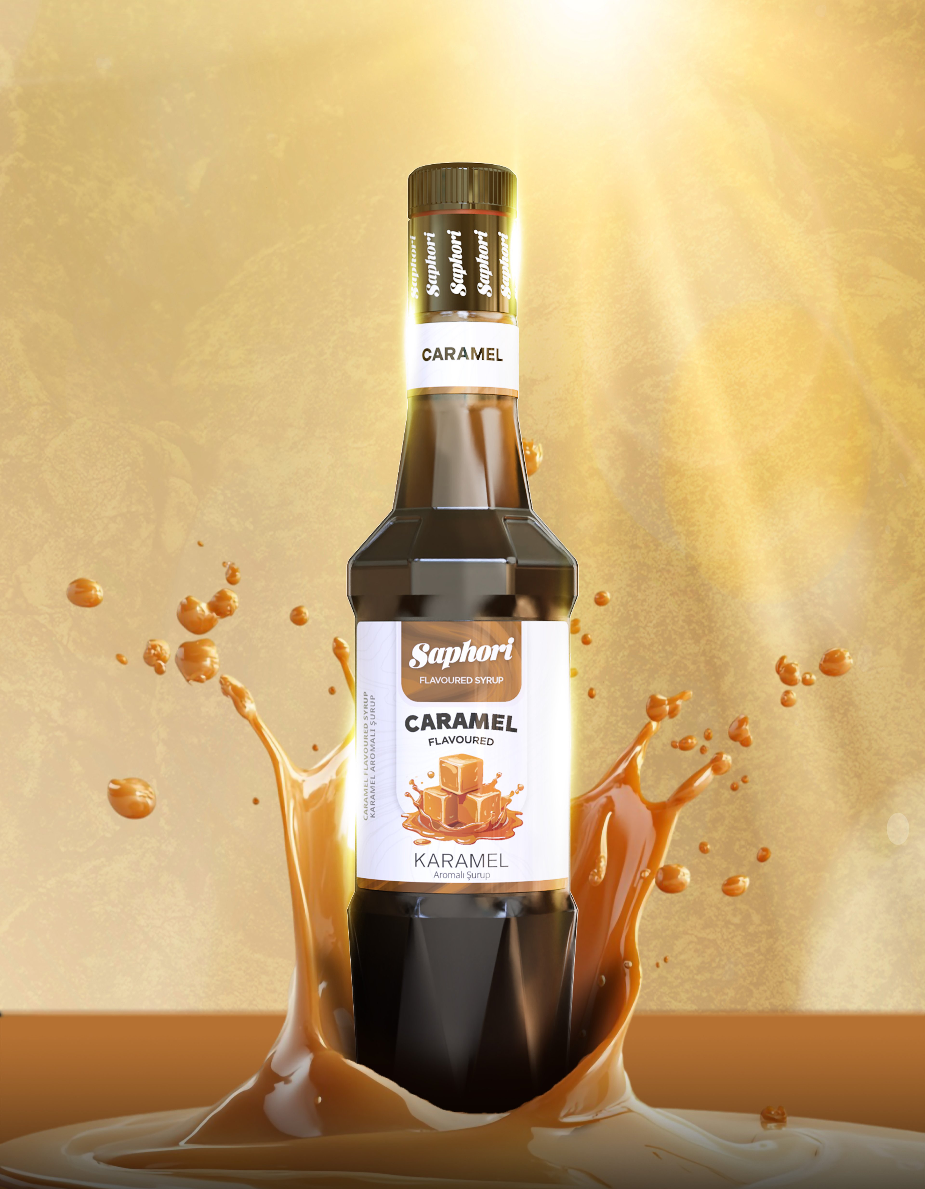 Saphori Karamel Aromalı Kokteyl Şurubu 700 ML