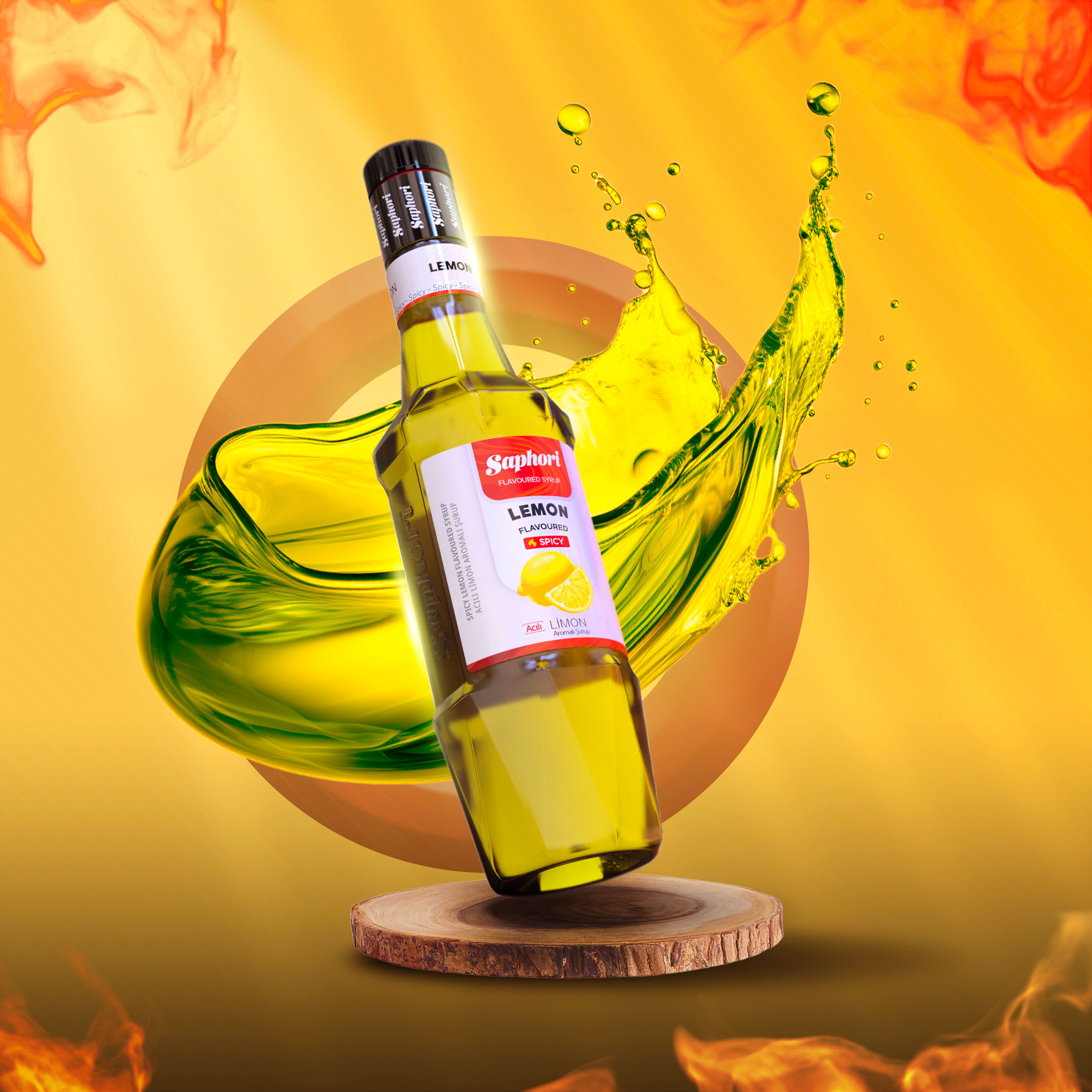 Saphori Spicy Lemon Flavored Cocktail Syrup 700 ML