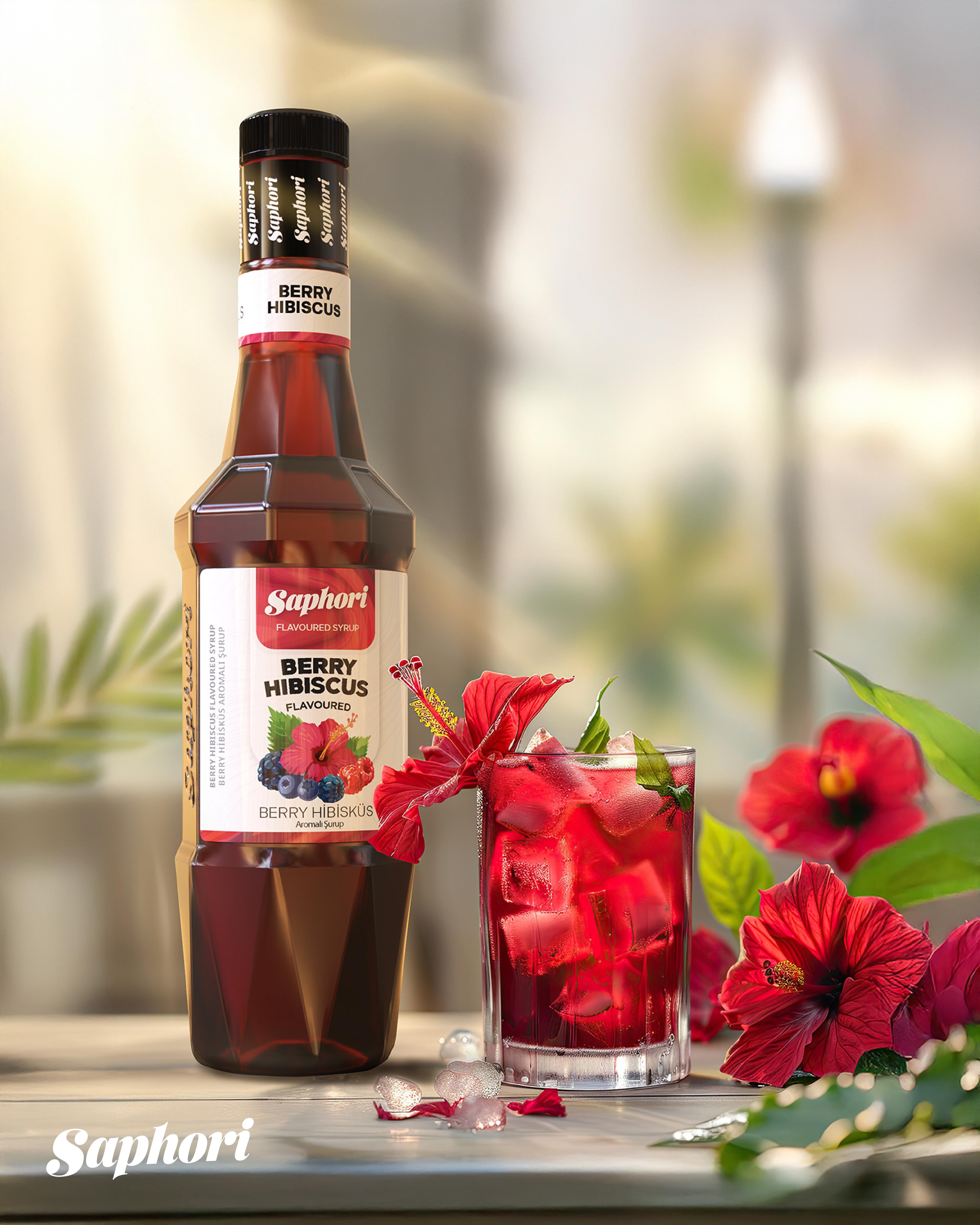 Saphori Berry Hibisküs Aromalı Kokteyl Şurubu 700 ML