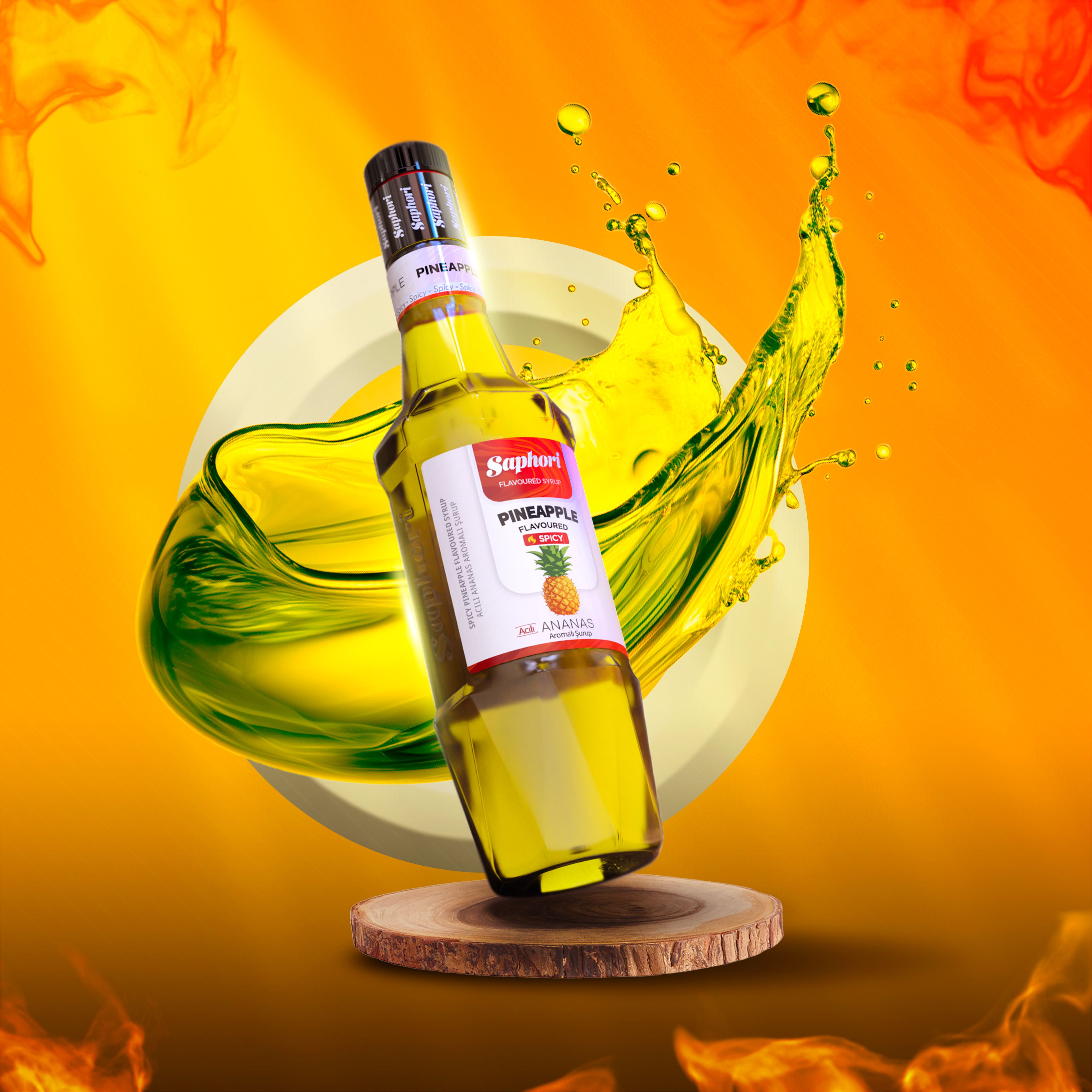 Saphori Acılı Ananas Kokteyl Şurubu 700 ML