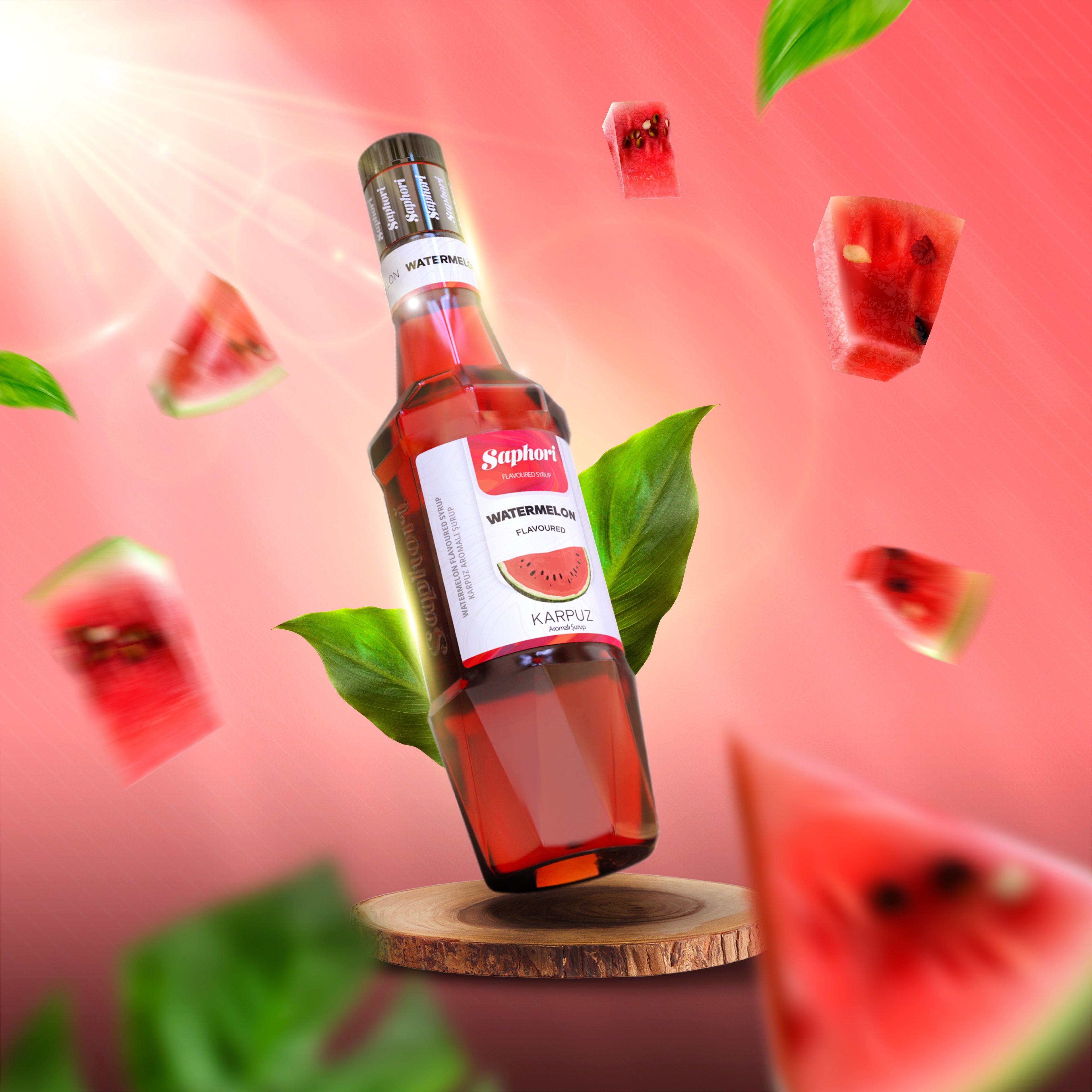 Saphori Watermelon Flavored Cocktail Syrup