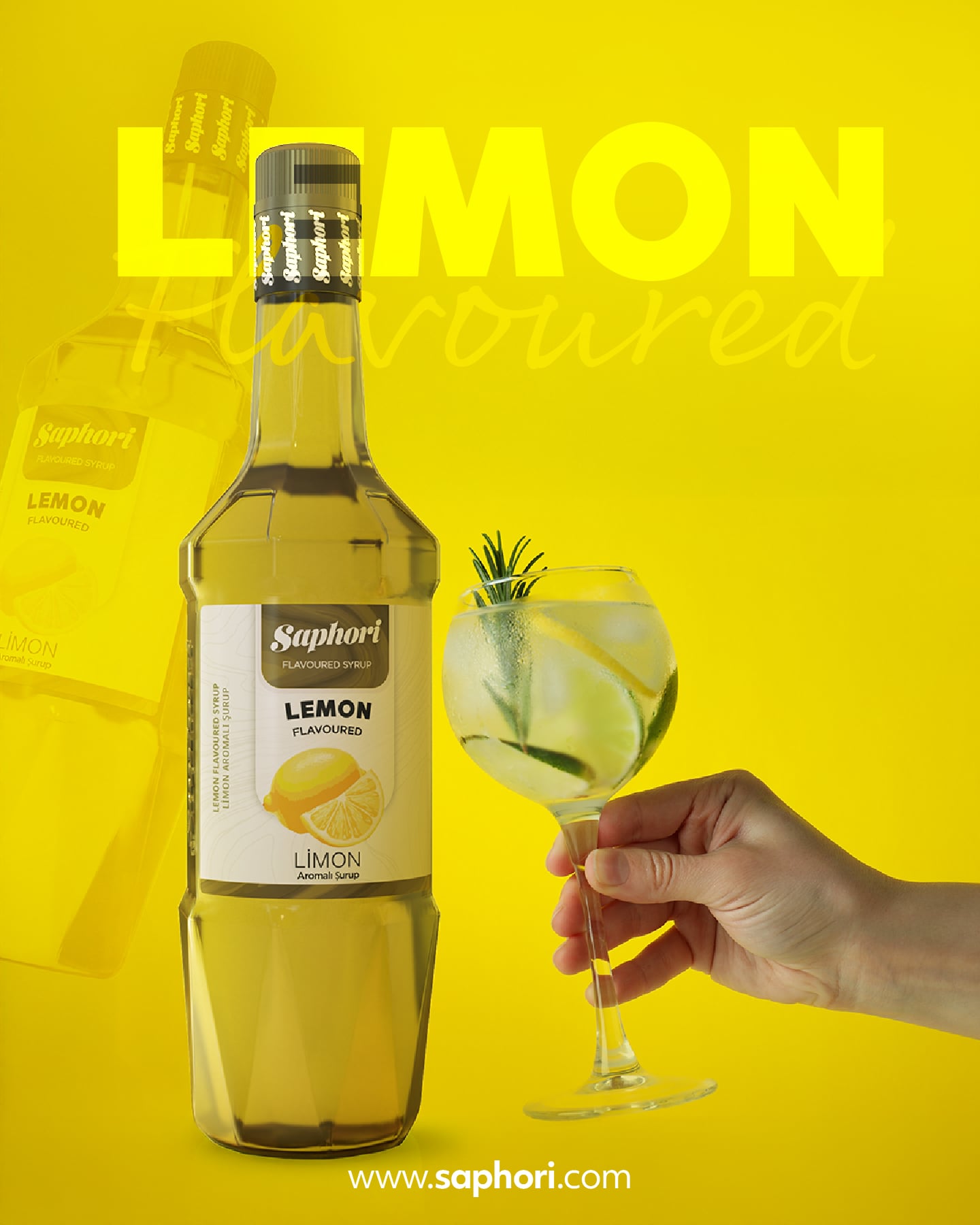Saphori Limon Aromalı Kokteyl Şurubu 700 ML