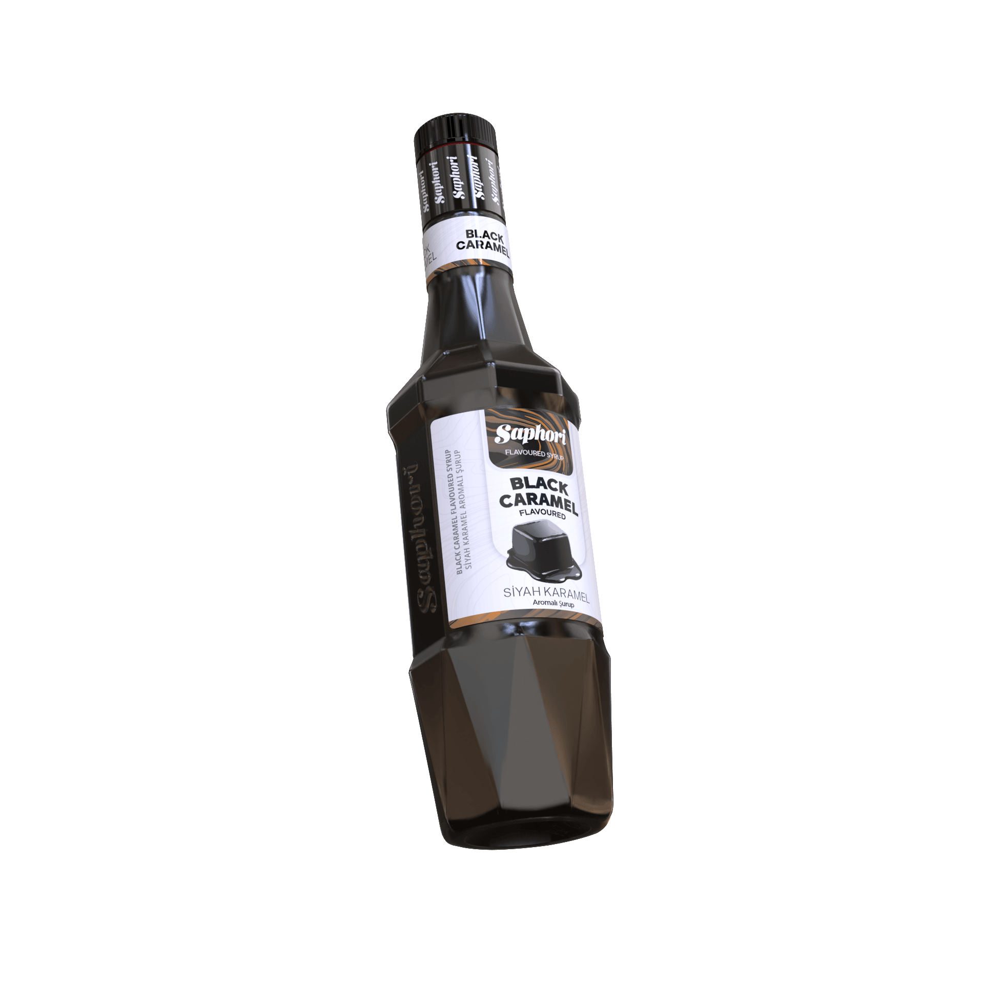 Saphori Black Caramel Flavored Cocktail Syrup 700 ML