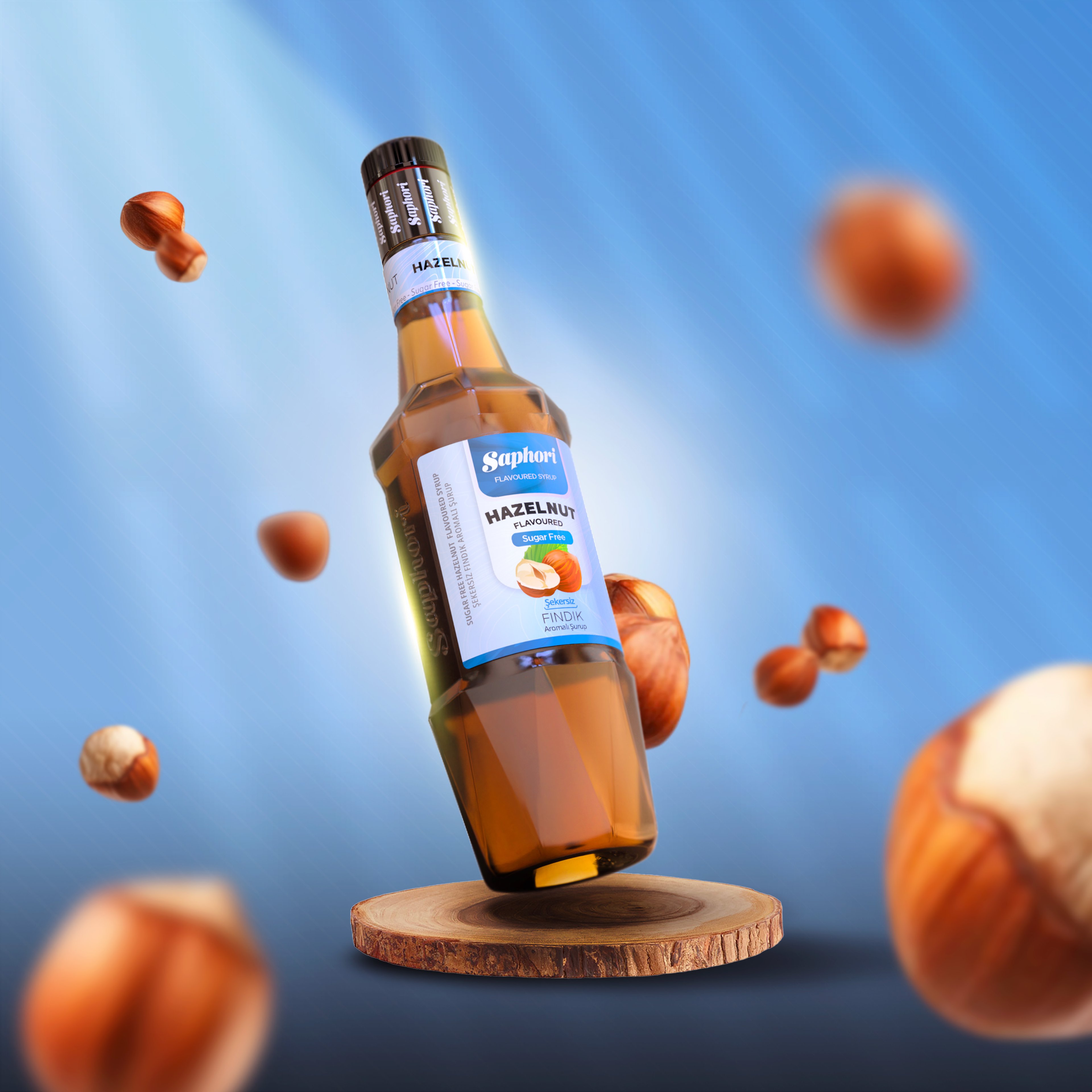 Saphori Şekersiz Fındık Aromalı Kokteyl Şurubu 700 ML