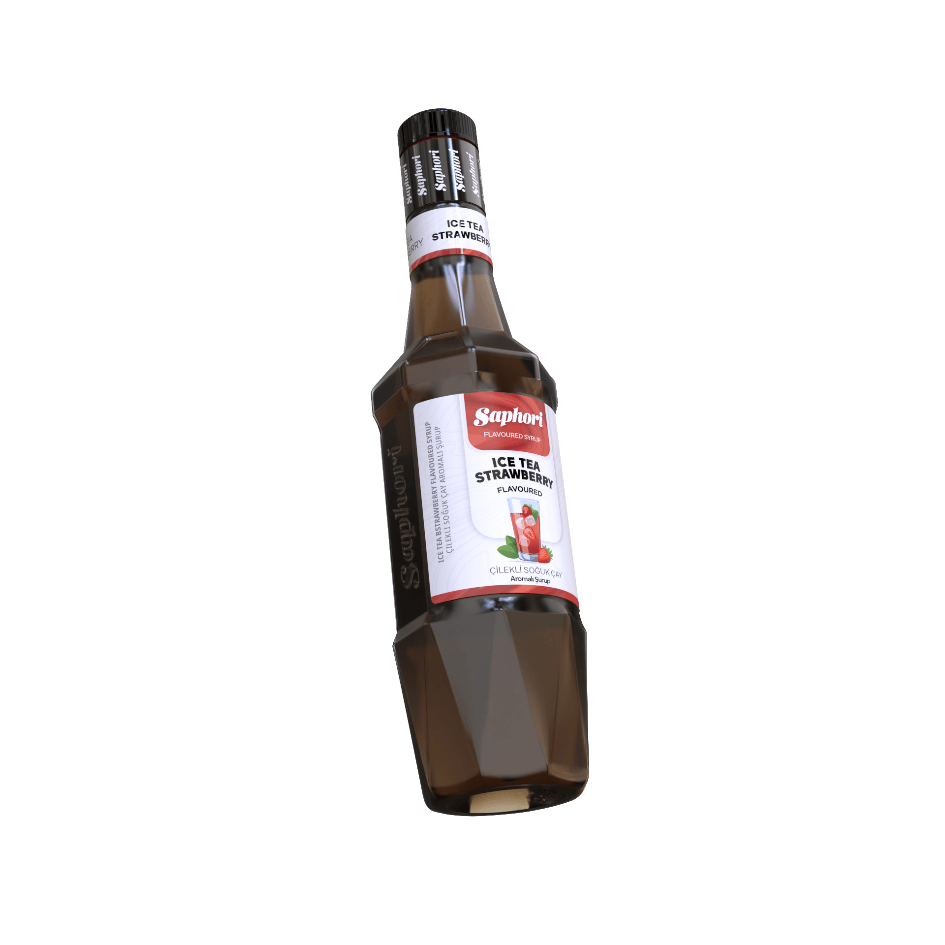 Saphori Ice Tea Çilek Aromalı Kokteyl Şurubu 700 ML