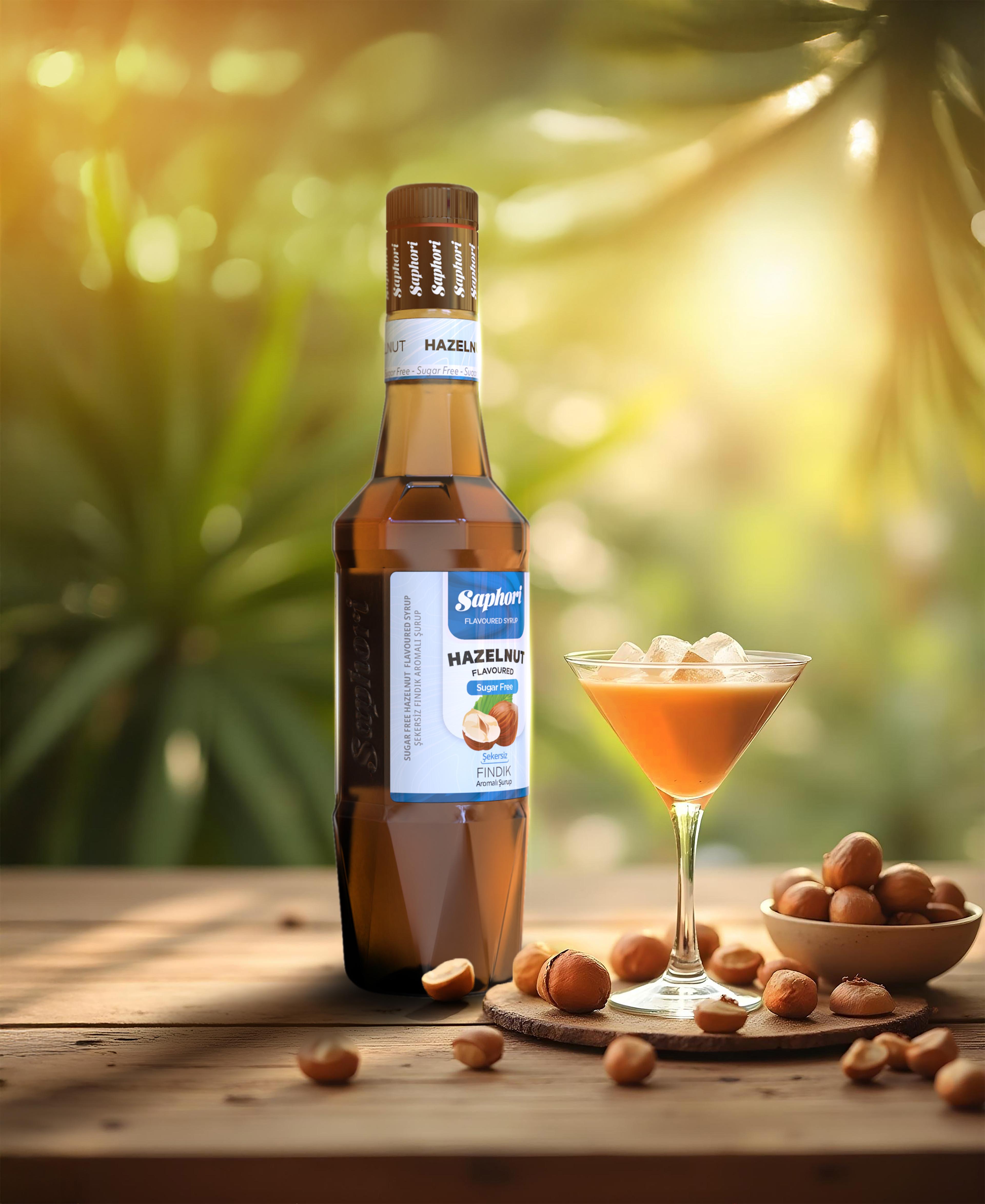 Saphori Şekersiz Fındık Aromalı Kokteyl Şurubu 700 ML