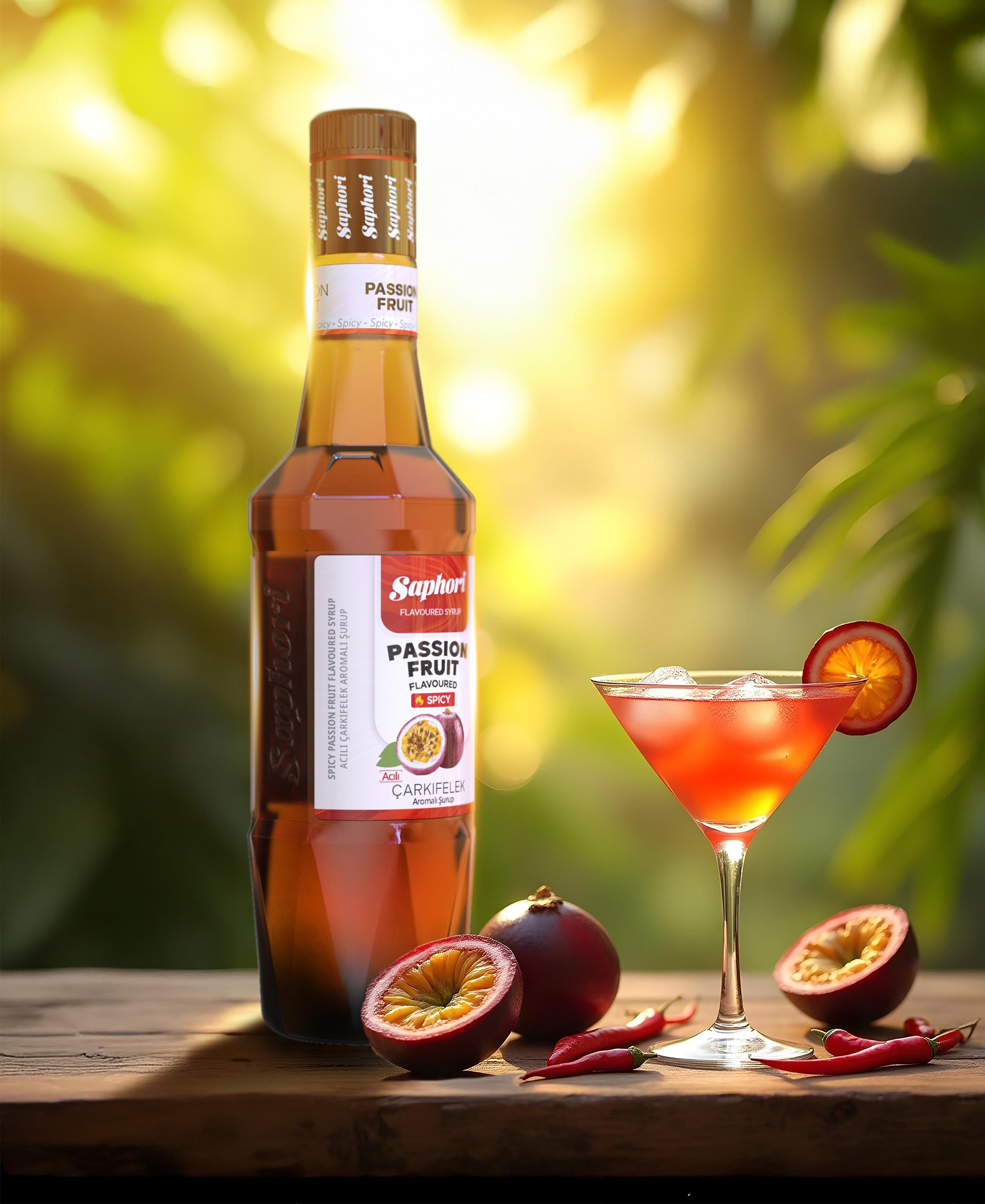 Saphori Spicy Passion Fruit Cocktail Syrup 700 ML