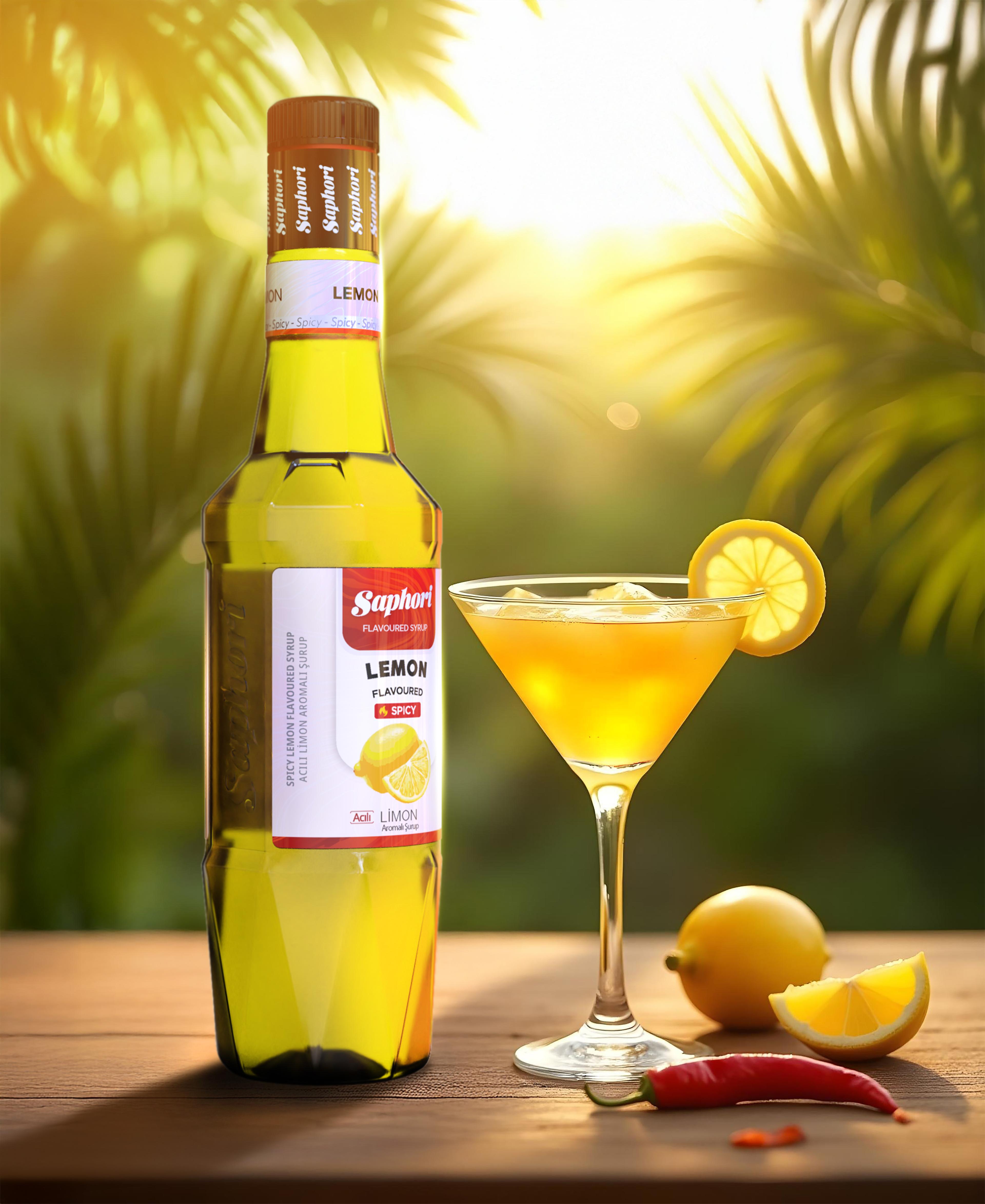 Saphori Acılı Limon Aromalı Kokteyl Şurubu 700 ML