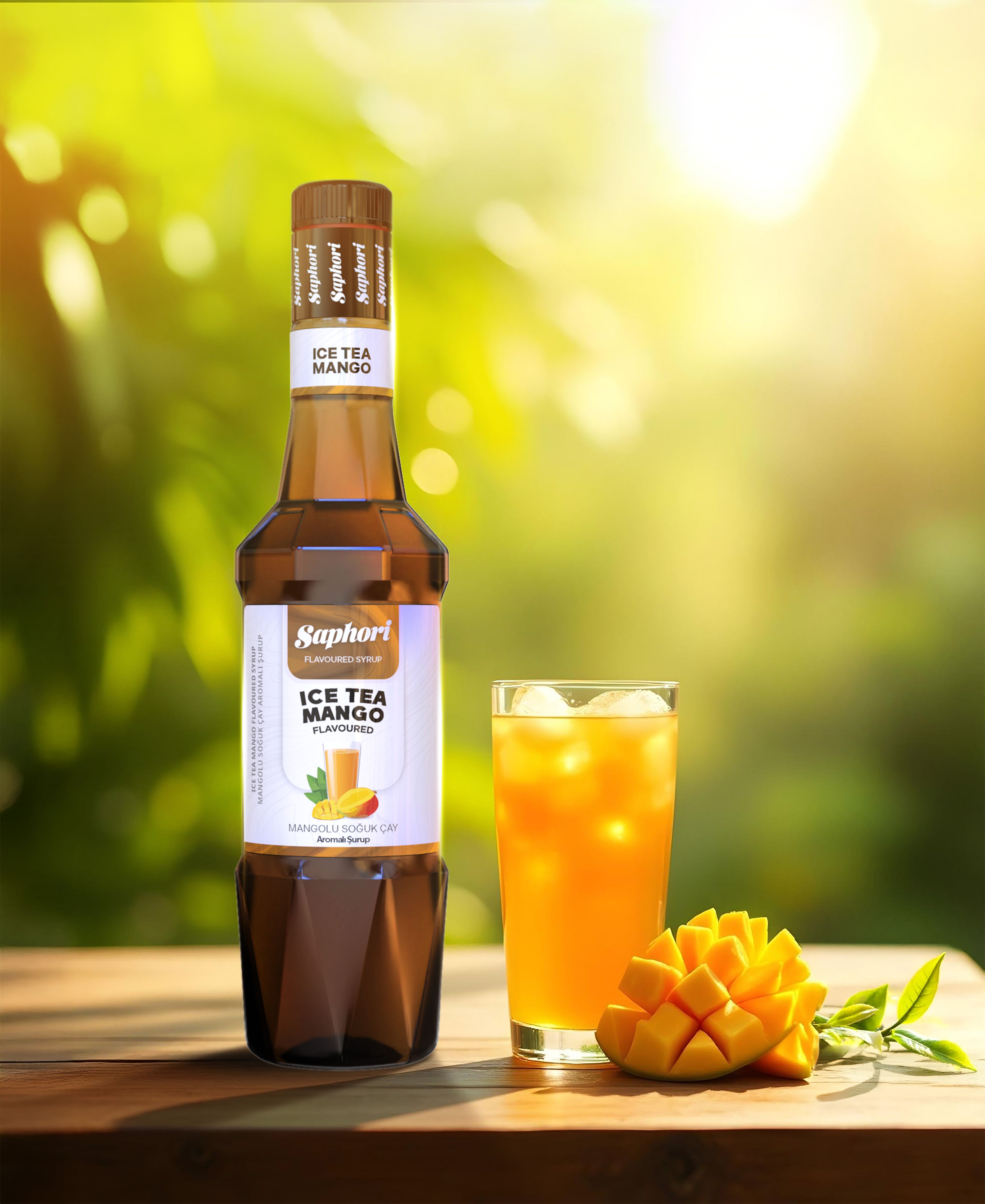 Saphori Ice Tea Mango Aromalı Kokteyl Şurubu 700 ML