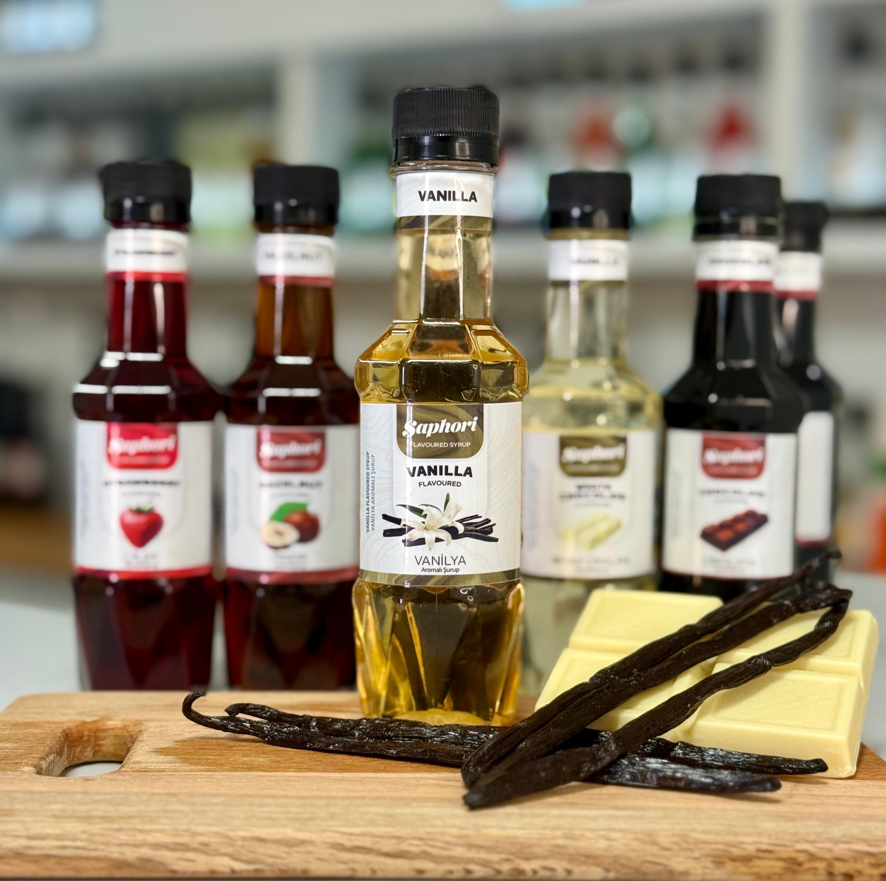 Saphori 6’lı Aromalı Kokteyl Şurubu Kahve Şurubu Seti 6 x 250 ML