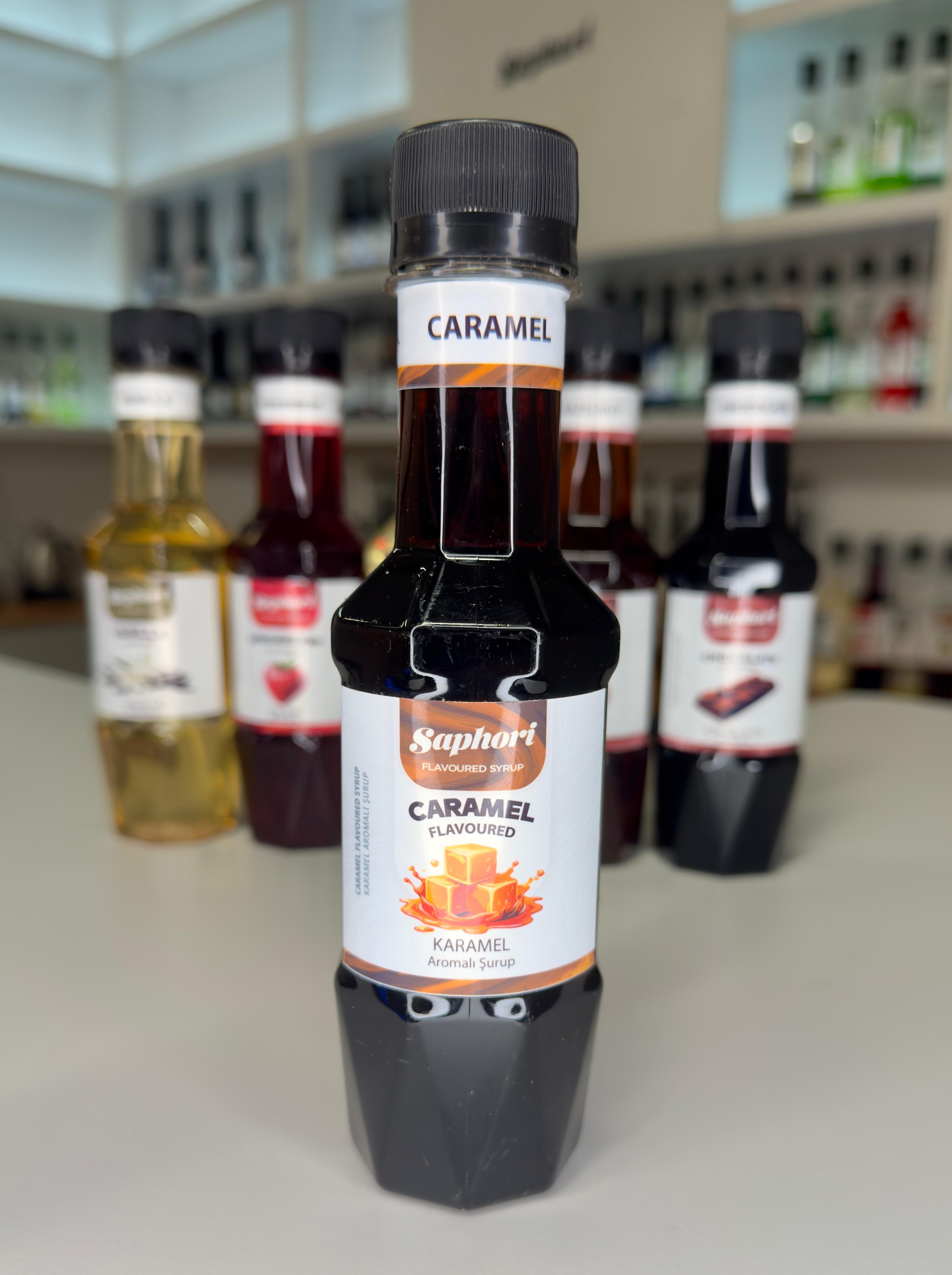 Saphori Karamel Aromalı Kokteyl Şurubu, Kahve Şurubu 250 ML