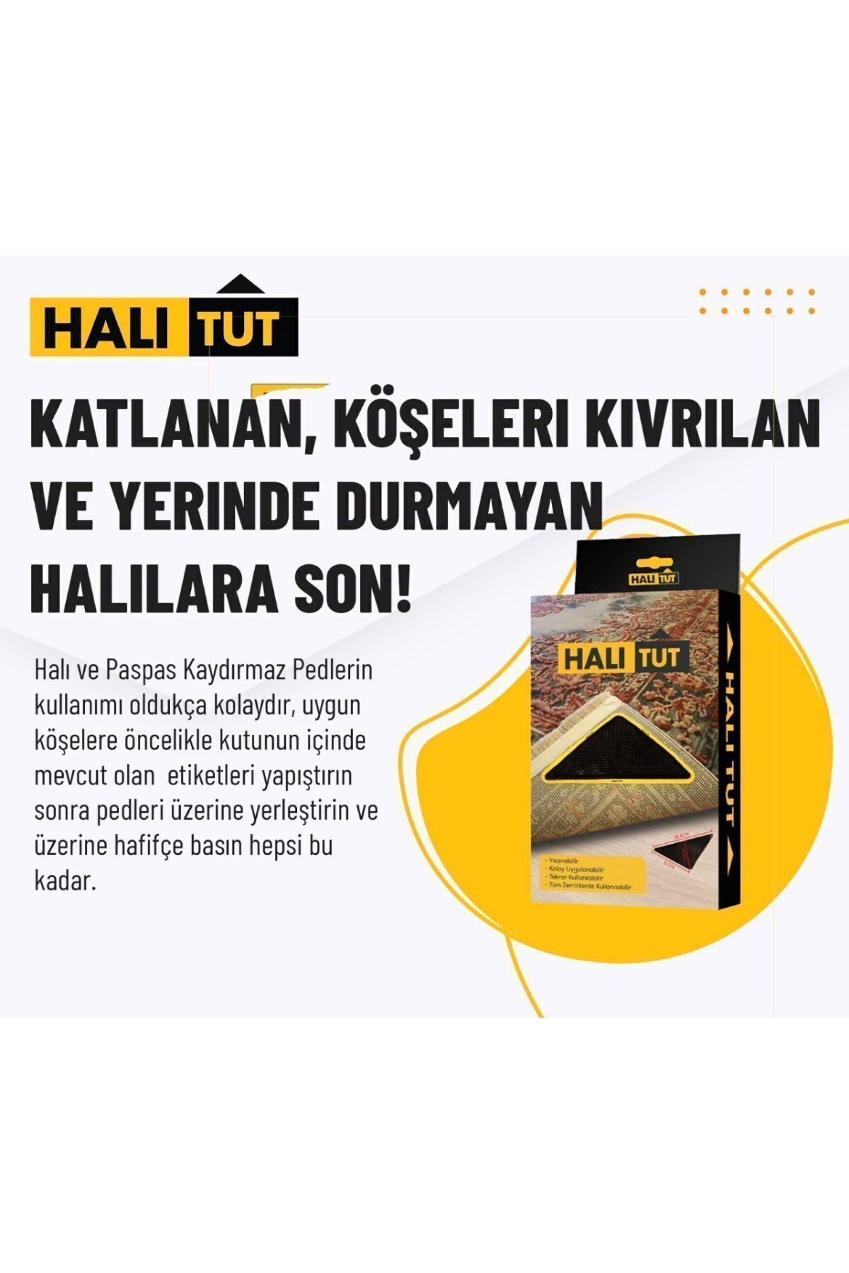 Halı Altı Kaydırmaz Ped Kayma Önleyici Tutucu Bant Halı Tutma Aparatı Kilim Paspas Zemin Sabitleyici