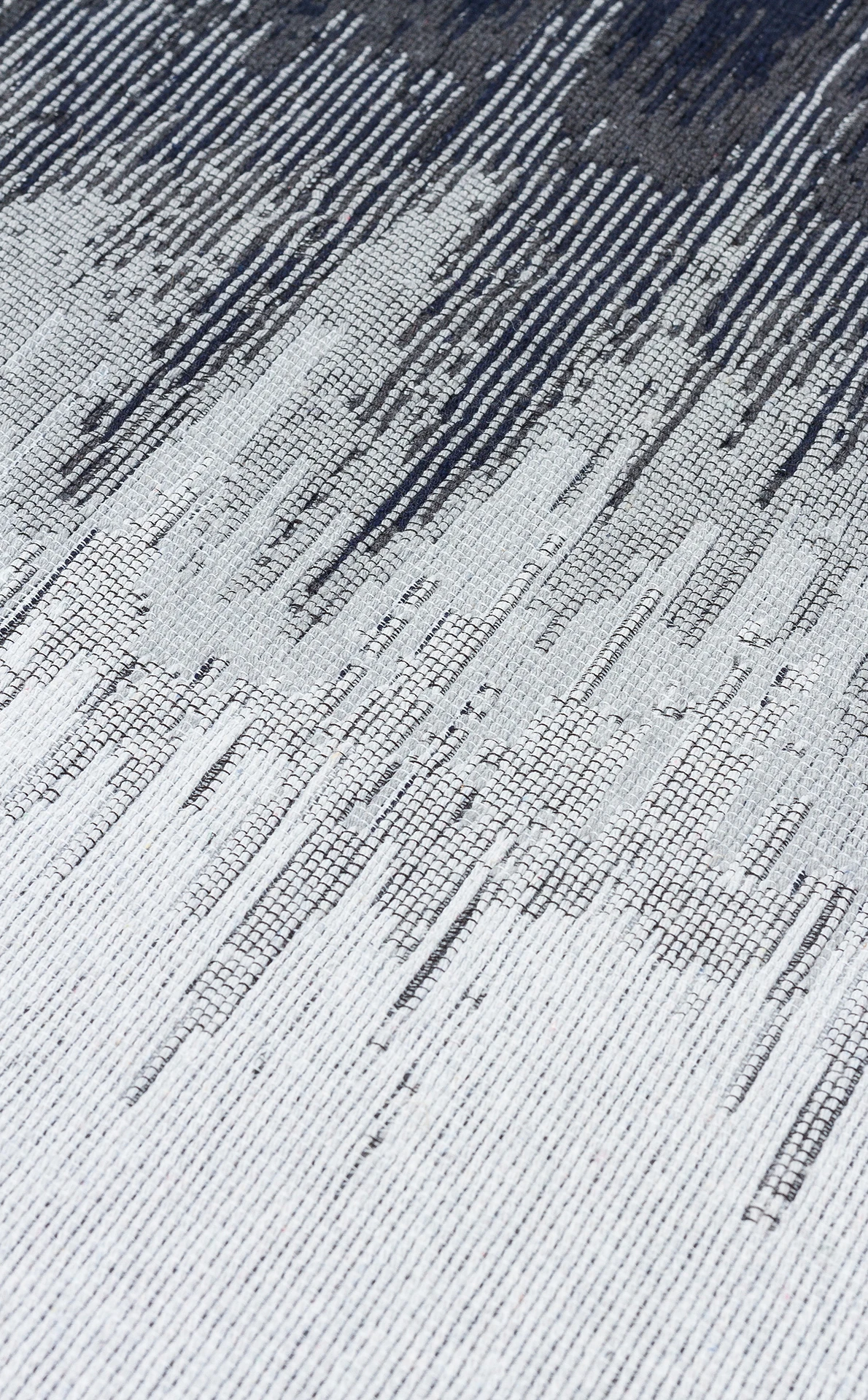 Arya 40 Siyah Beyaz Yıkanabilen Çift Taraflı Kilim